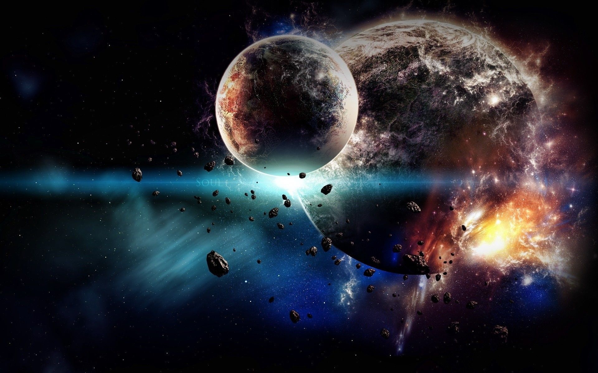 Asteroid Planet Explosion Wallpapers