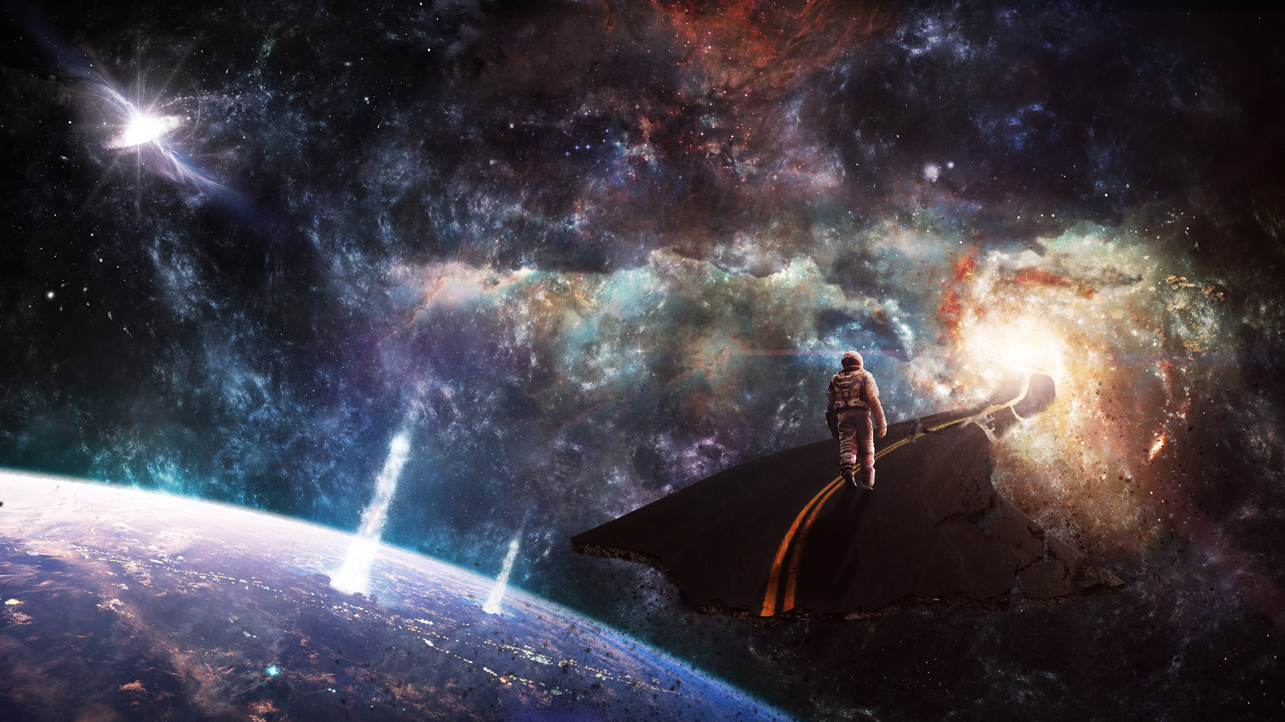 Astronaut In Galaxy Wallpapers