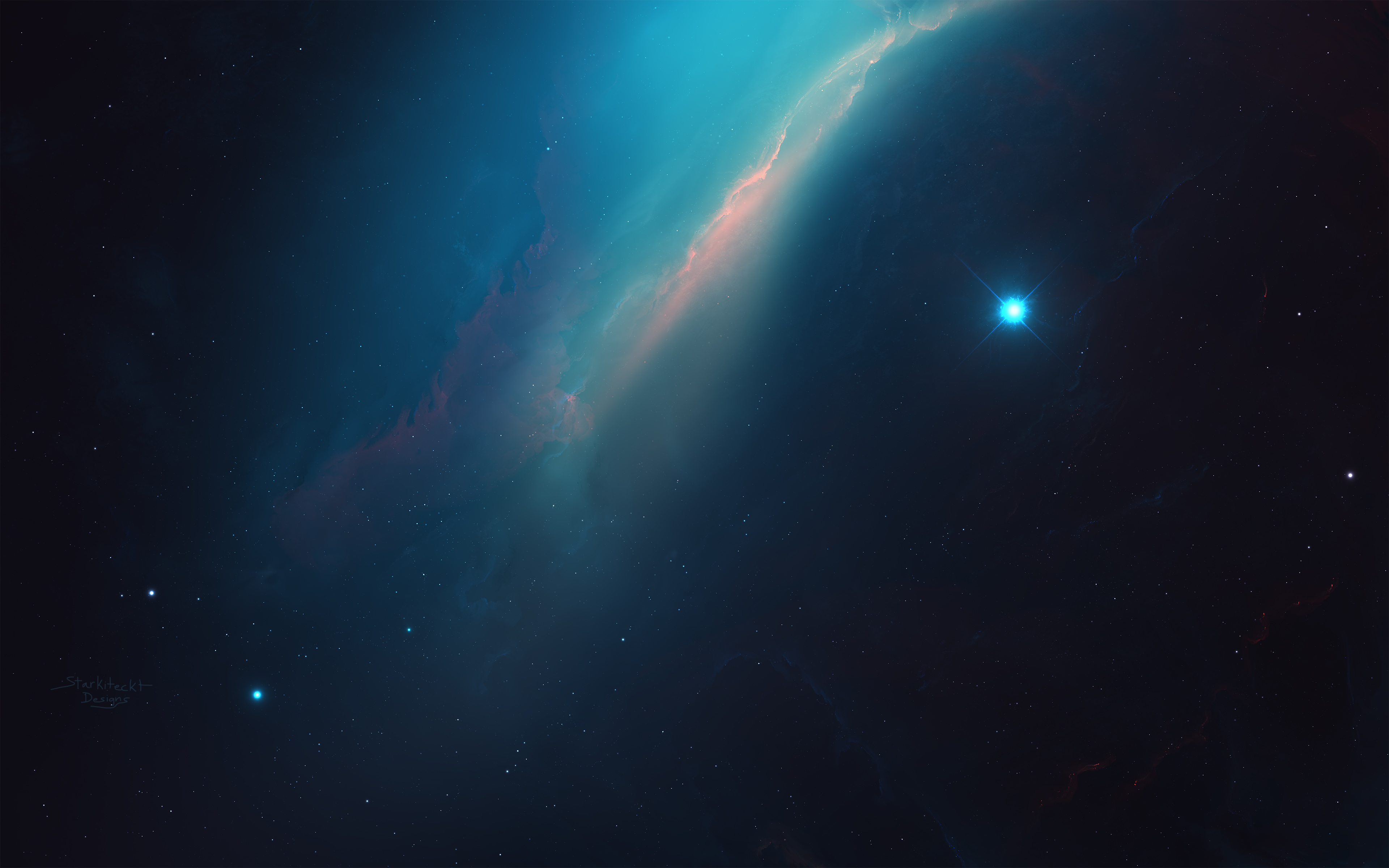 Blue Eden Nebula Art Wallpapers