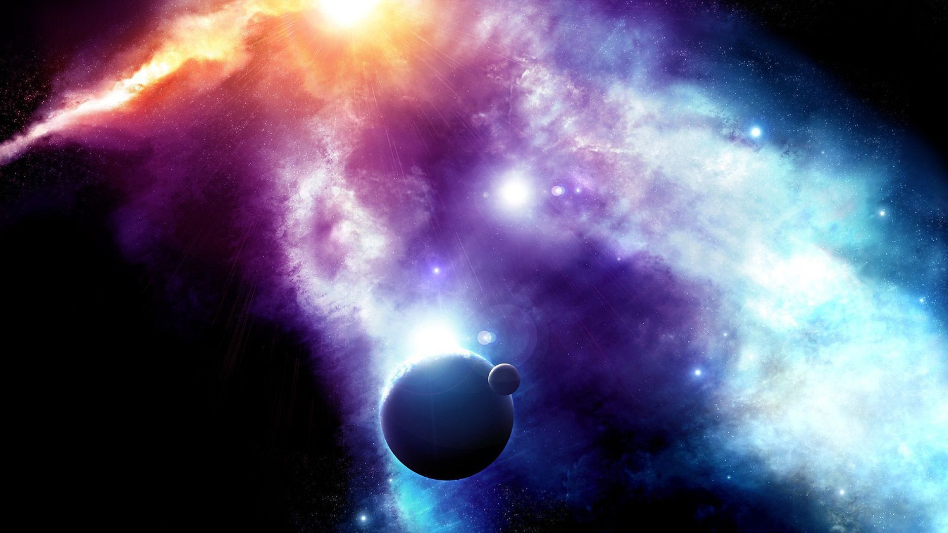 Digital Colorful Space Art Wallpapers