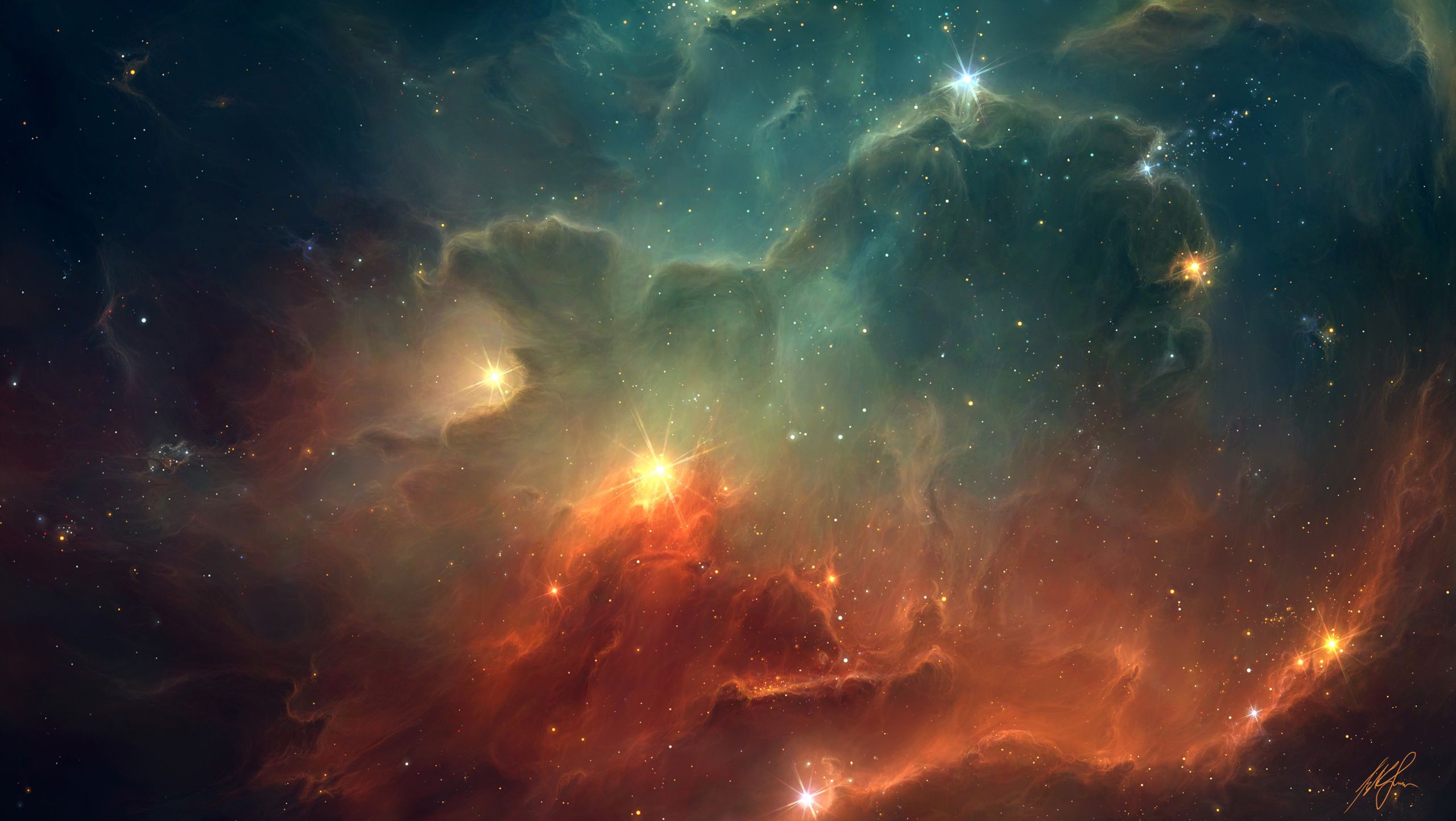 Digital Colorful Space Art Wallpapers