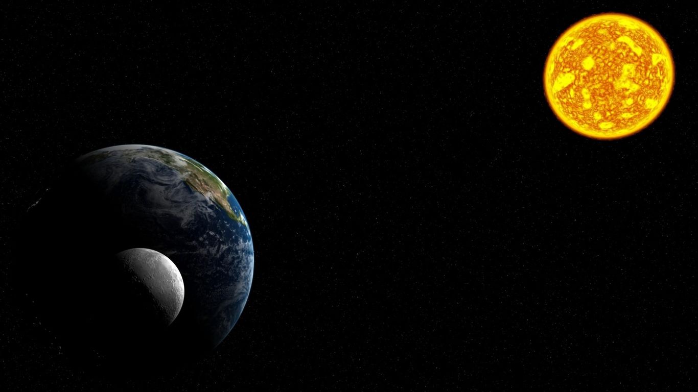 Moon And Planet From Space Wallpapers