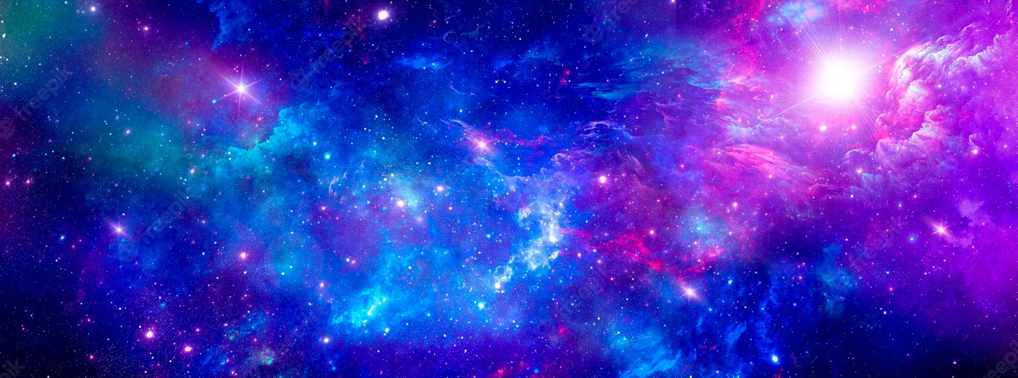 Sparkling Blue And Purple Galaxy Wallpapers