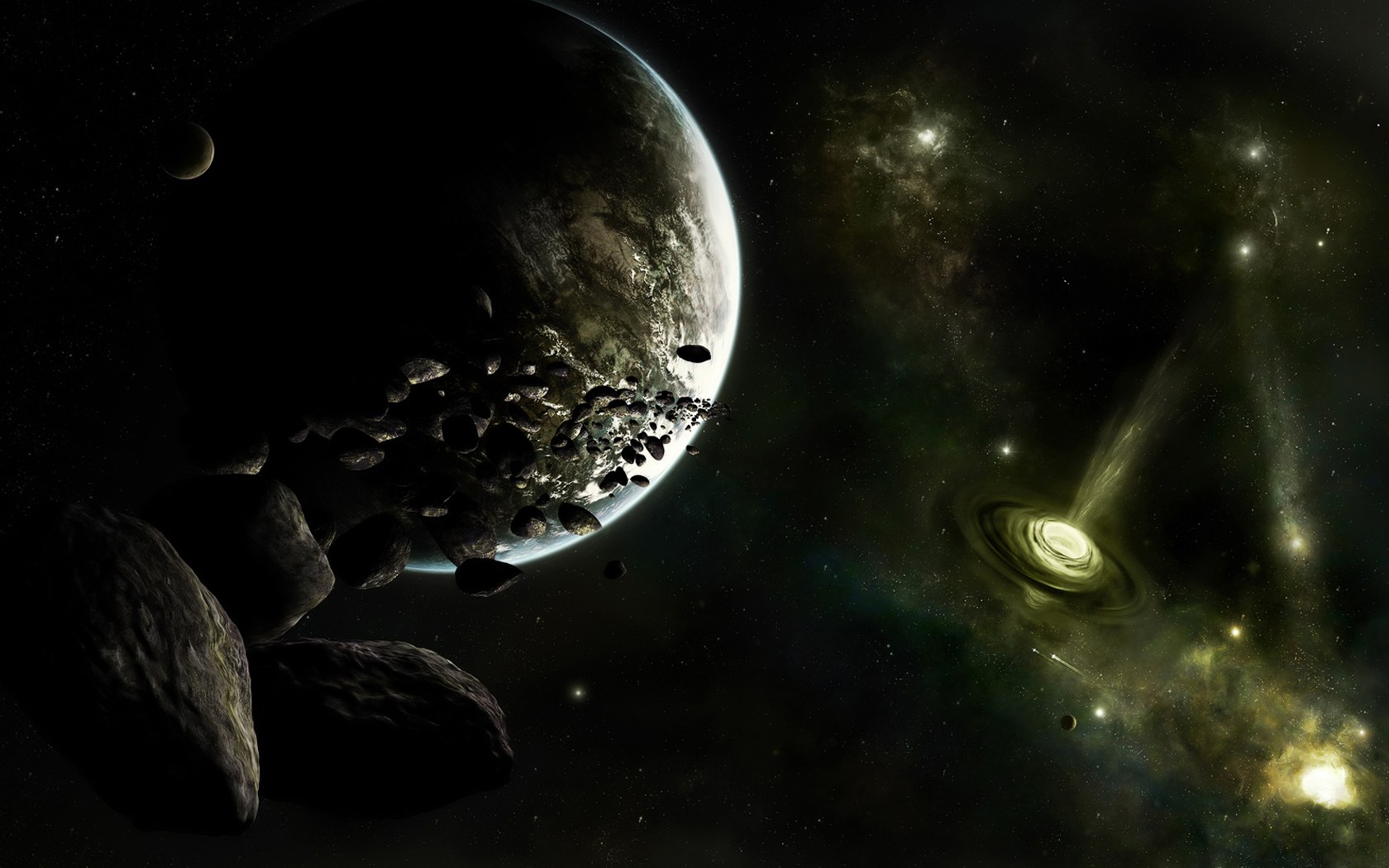 Two Planets Meeting Digital Art Wallpapers