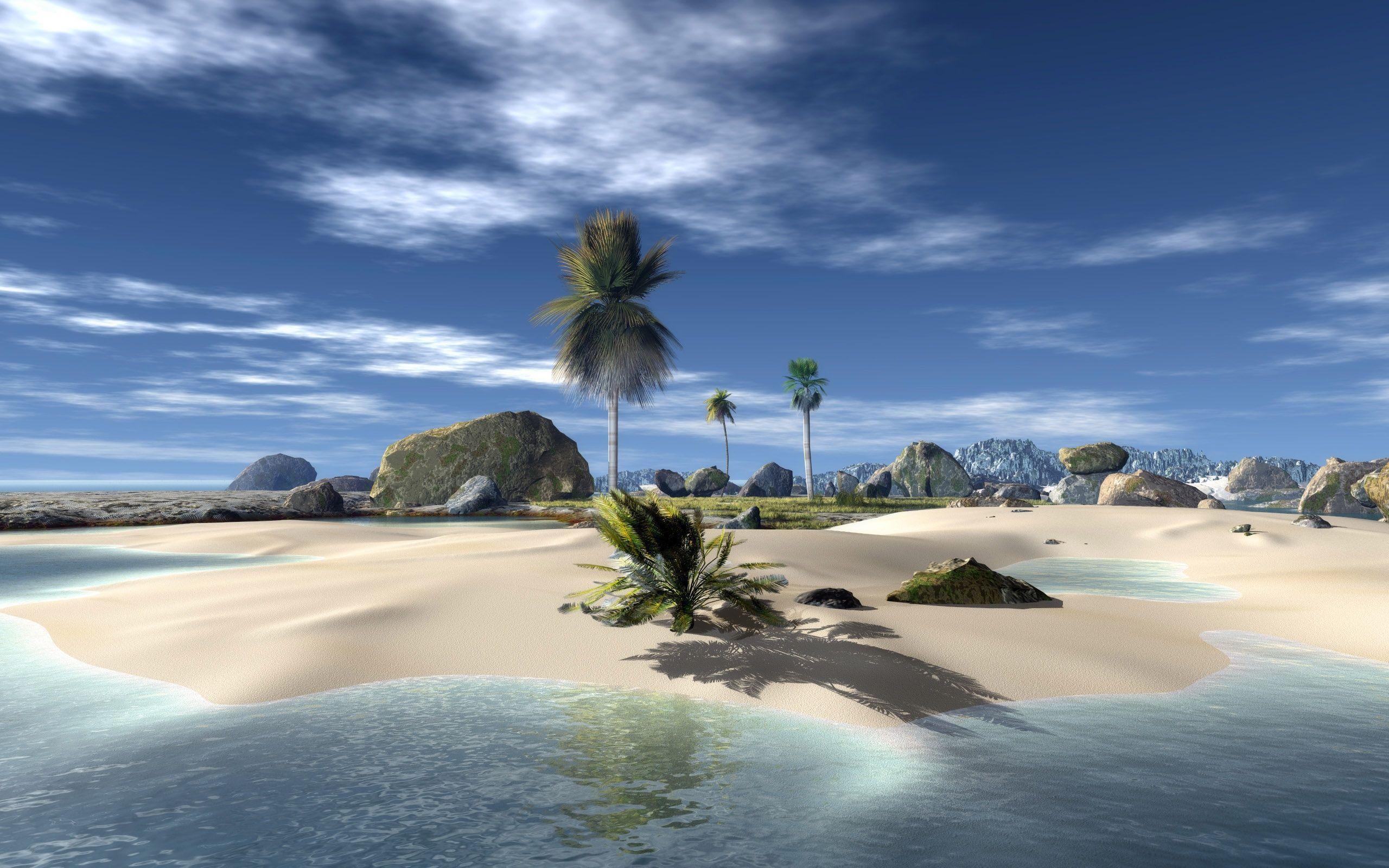 3D Beach Wallpapers