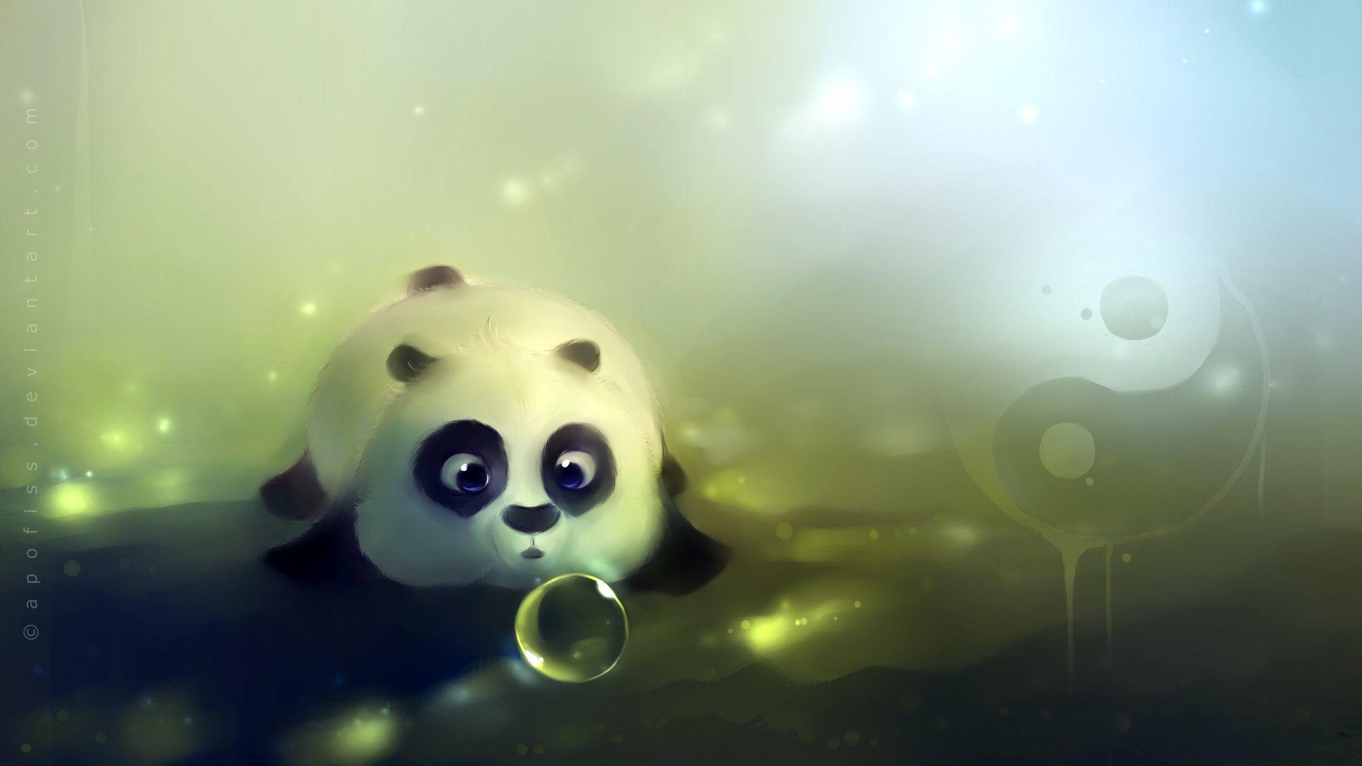 3D Cute Panda Wallpapers