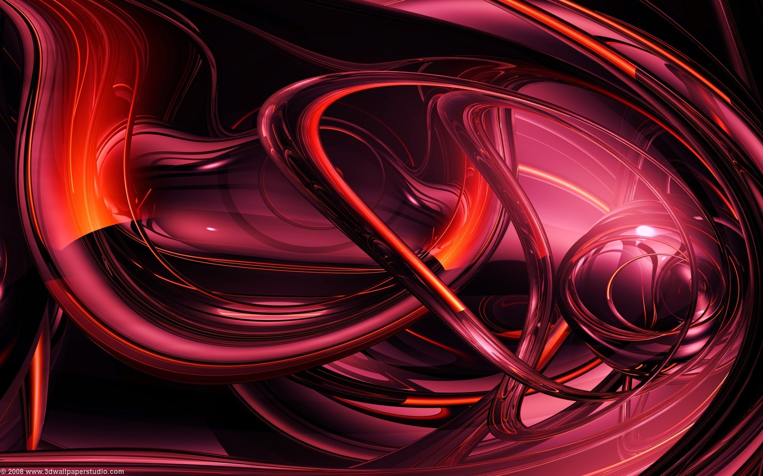 3D Red Abstract Wallpapers