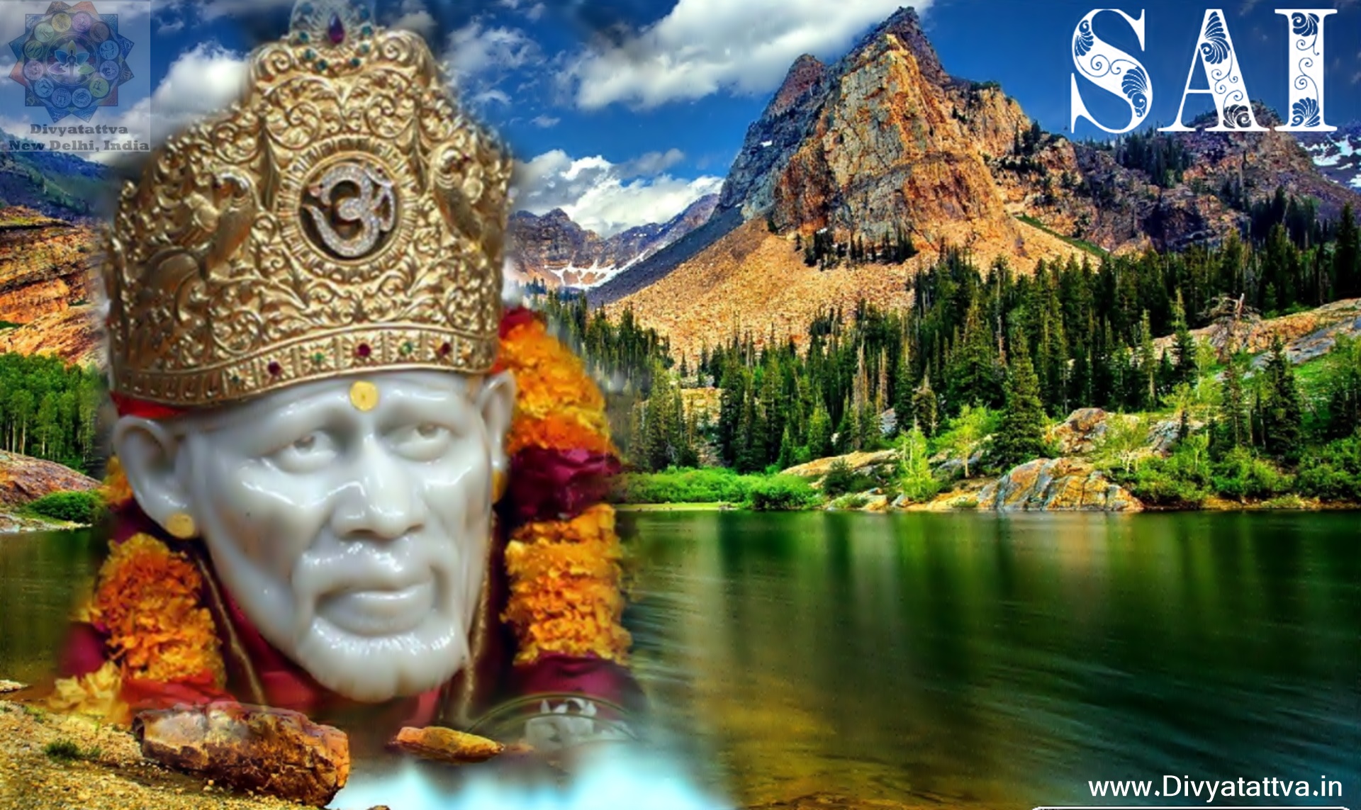 3D Sai Baba Free Download Wallpapers