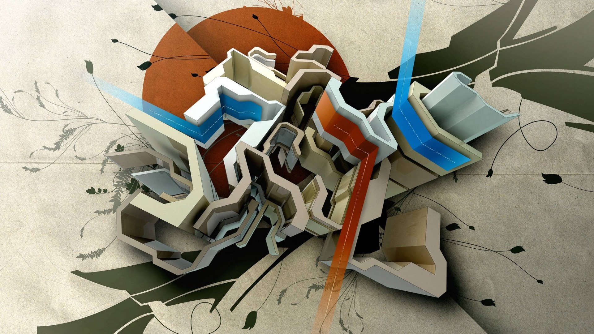 3D Digital Art Shapes Wallpapers