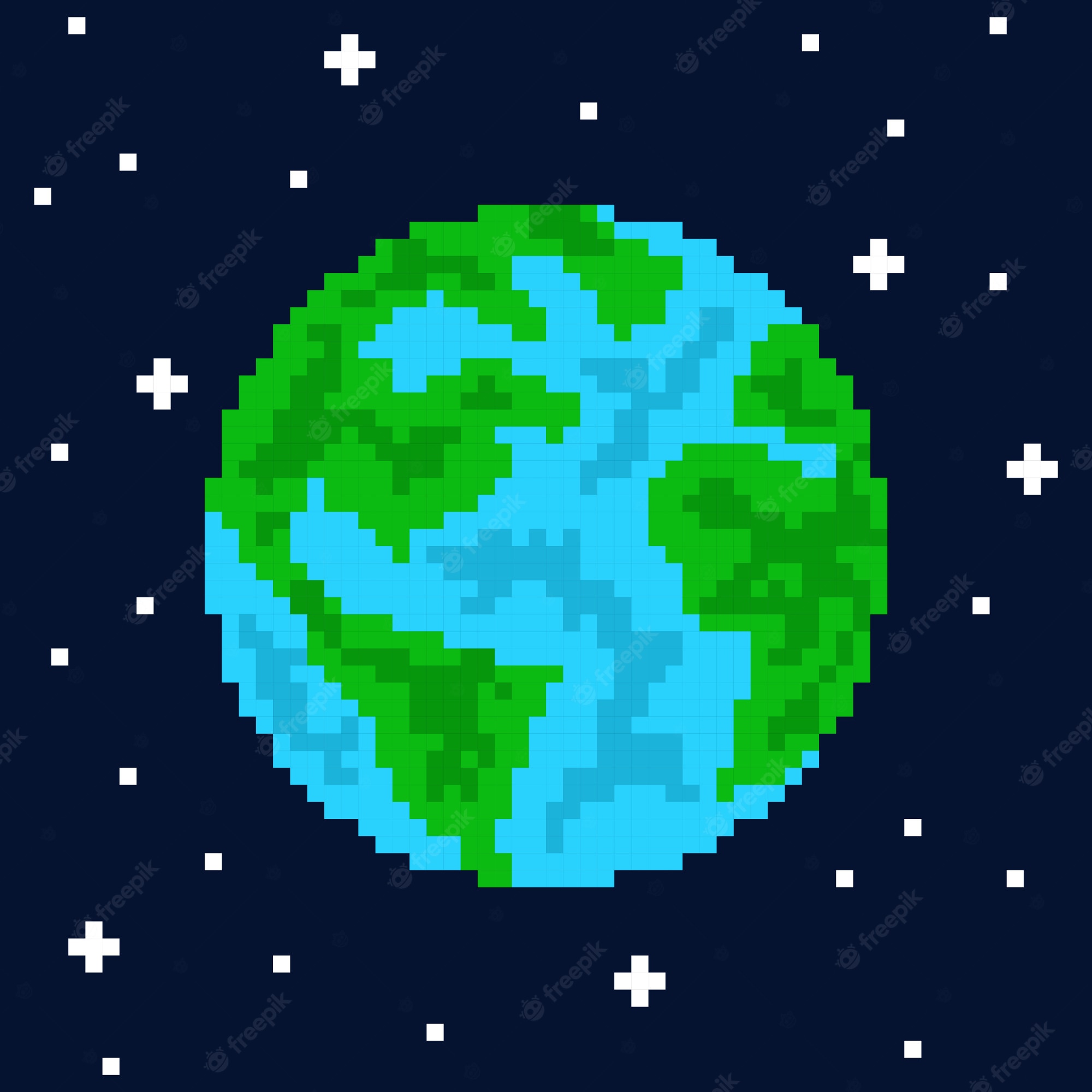 4K Planet Pixel Art Wallpapers