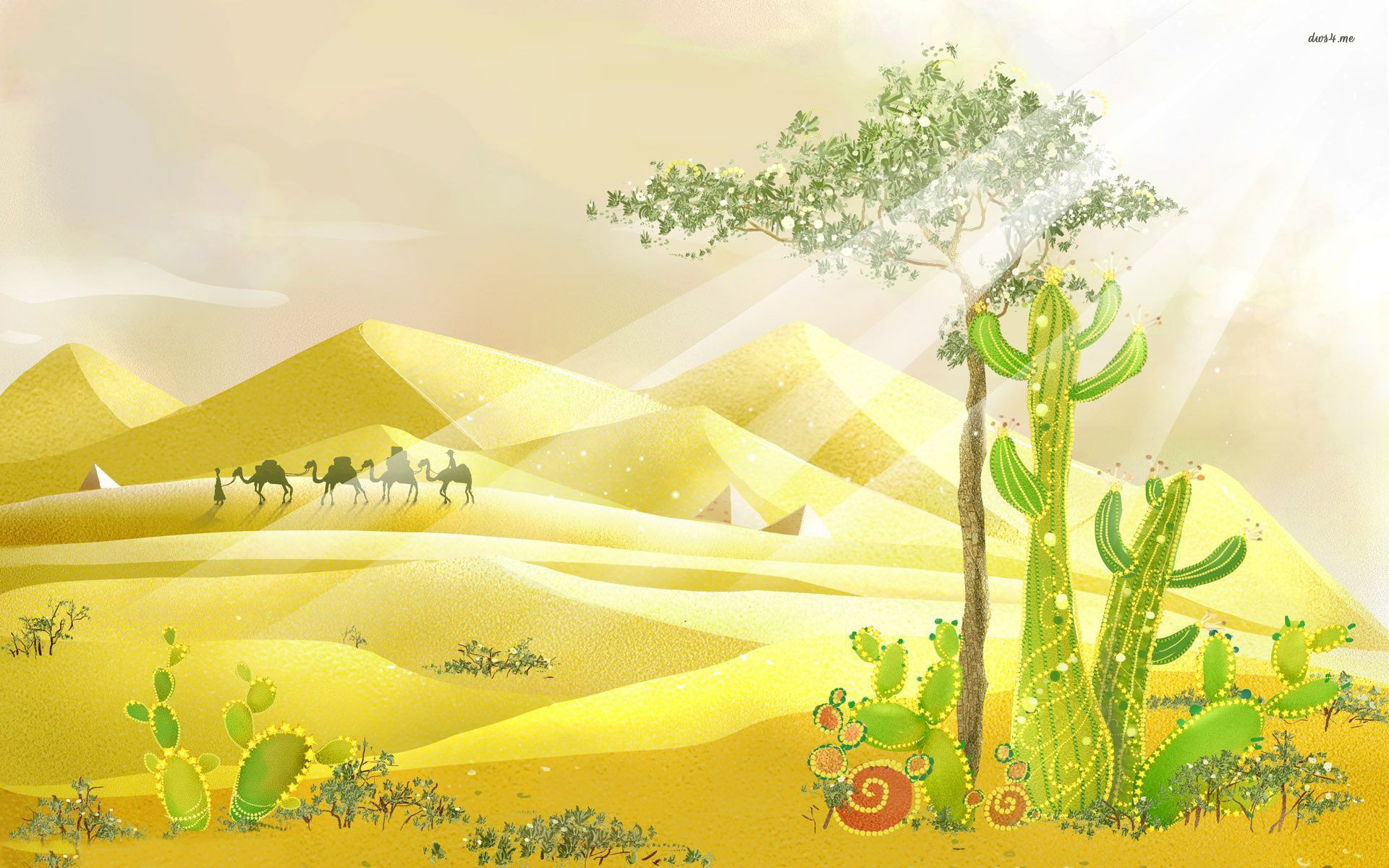 A Desert By Artist Cool Wallpapers