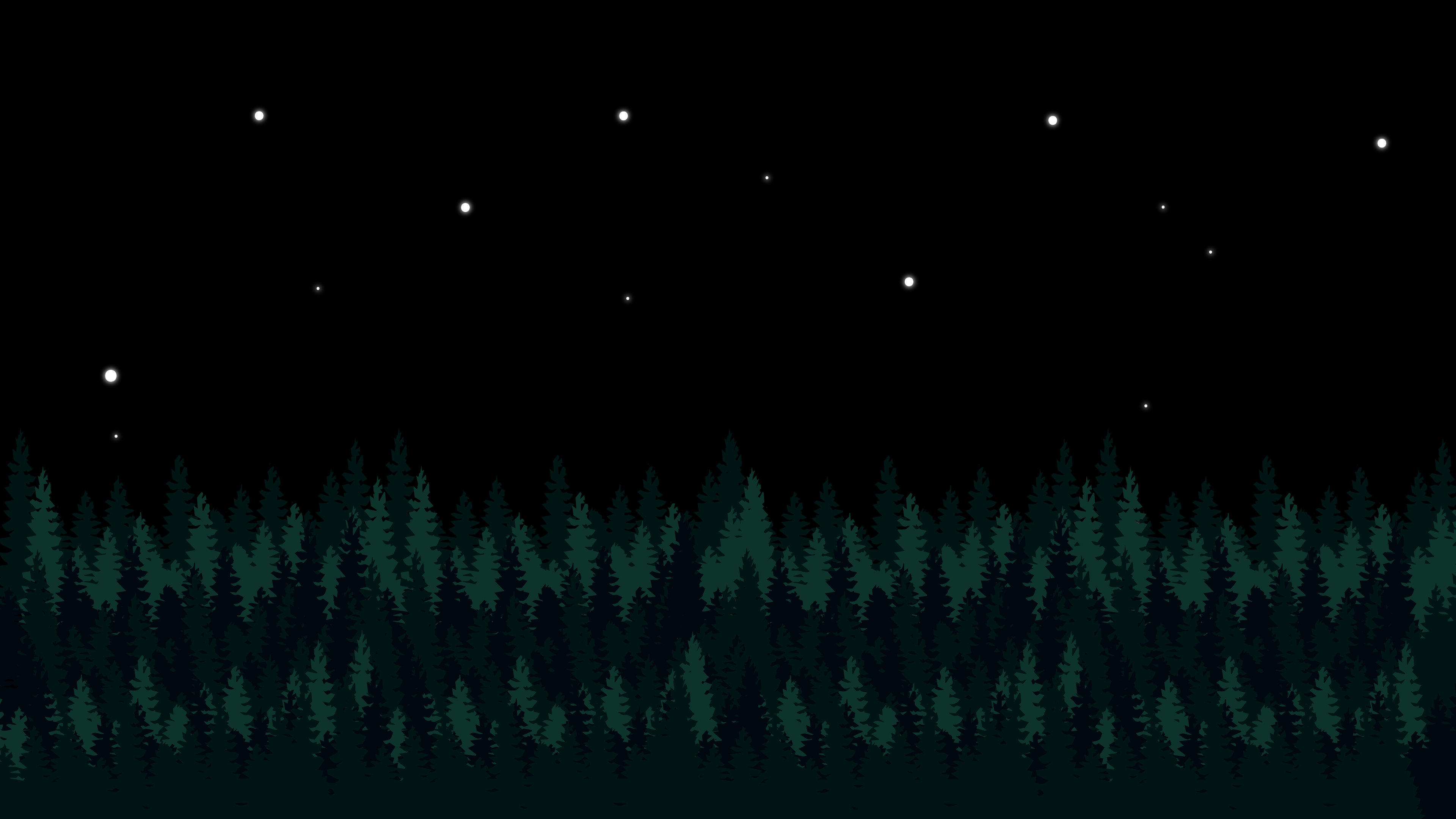 A Forest Night 4K Wallpapers