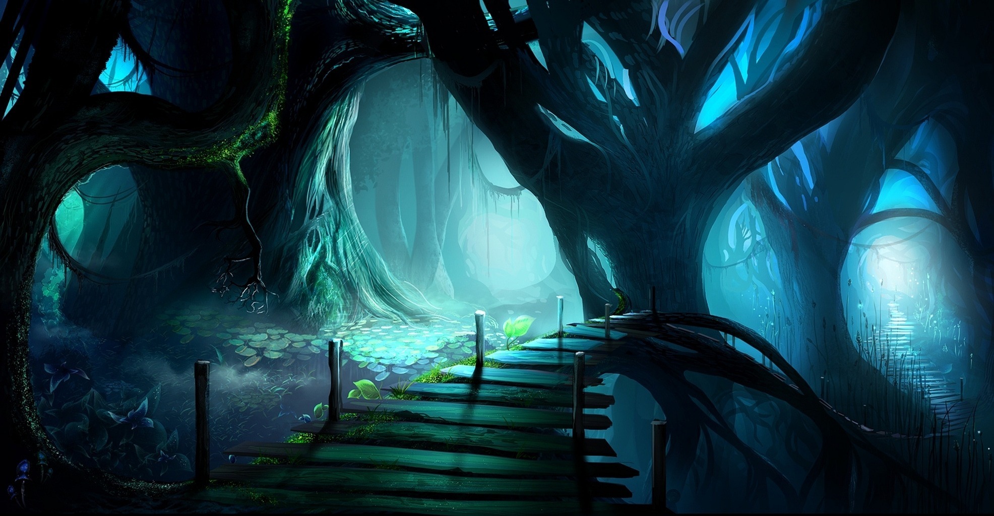 A Mysterious Forest Art Wallpapers