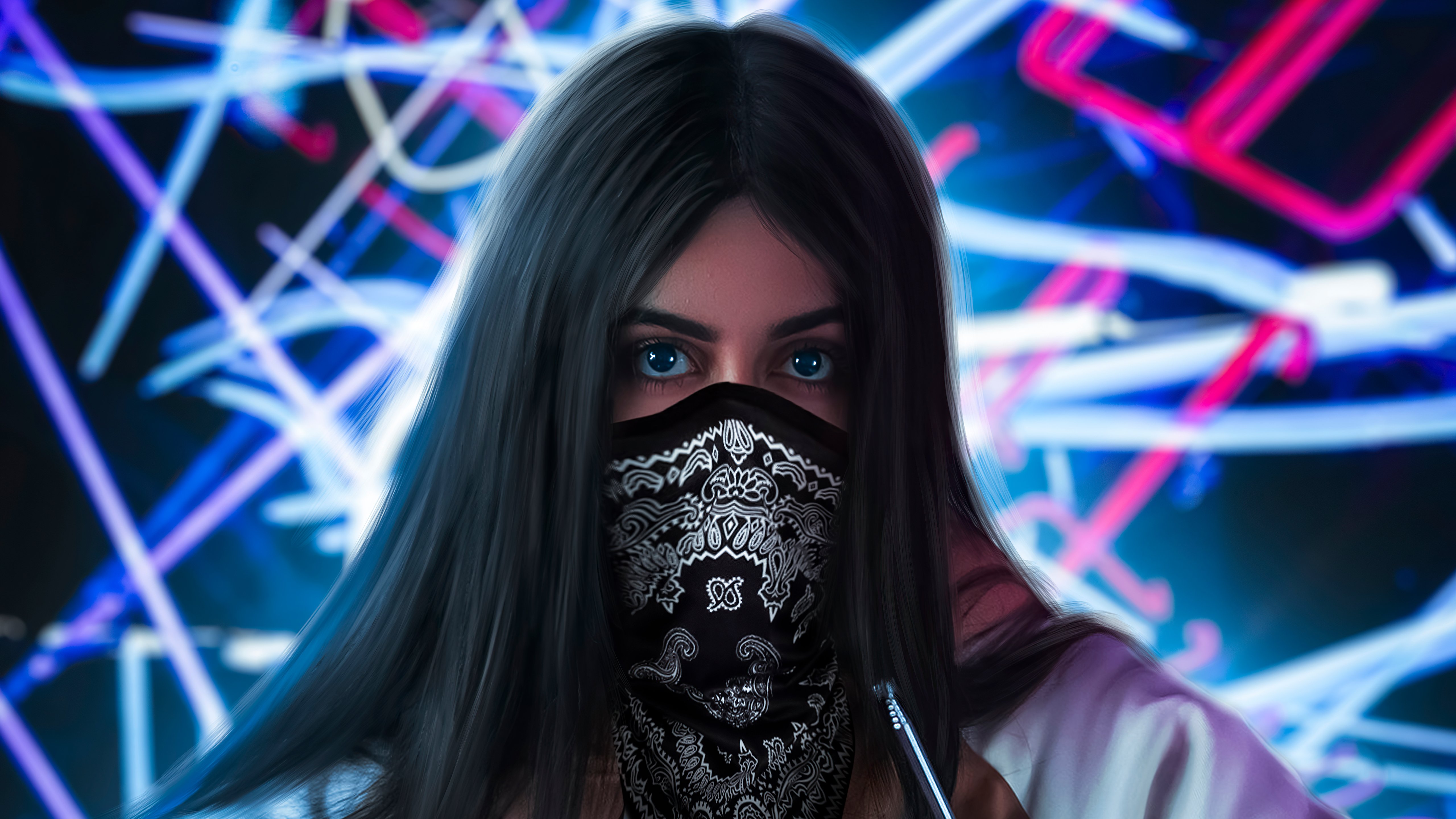 A Woman With A Mask Wallpapers