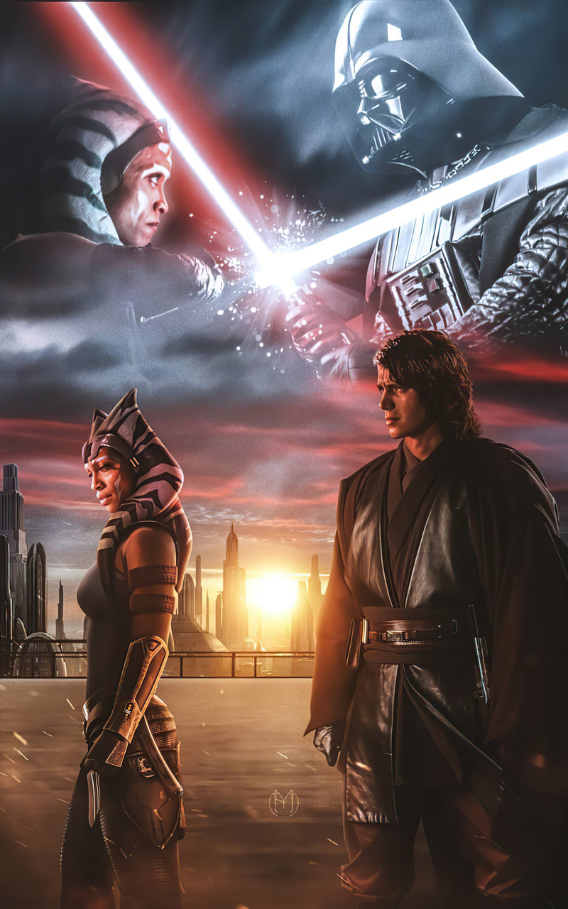 Ahsoka Tano And Anakin Skywalker Art Wallpapers