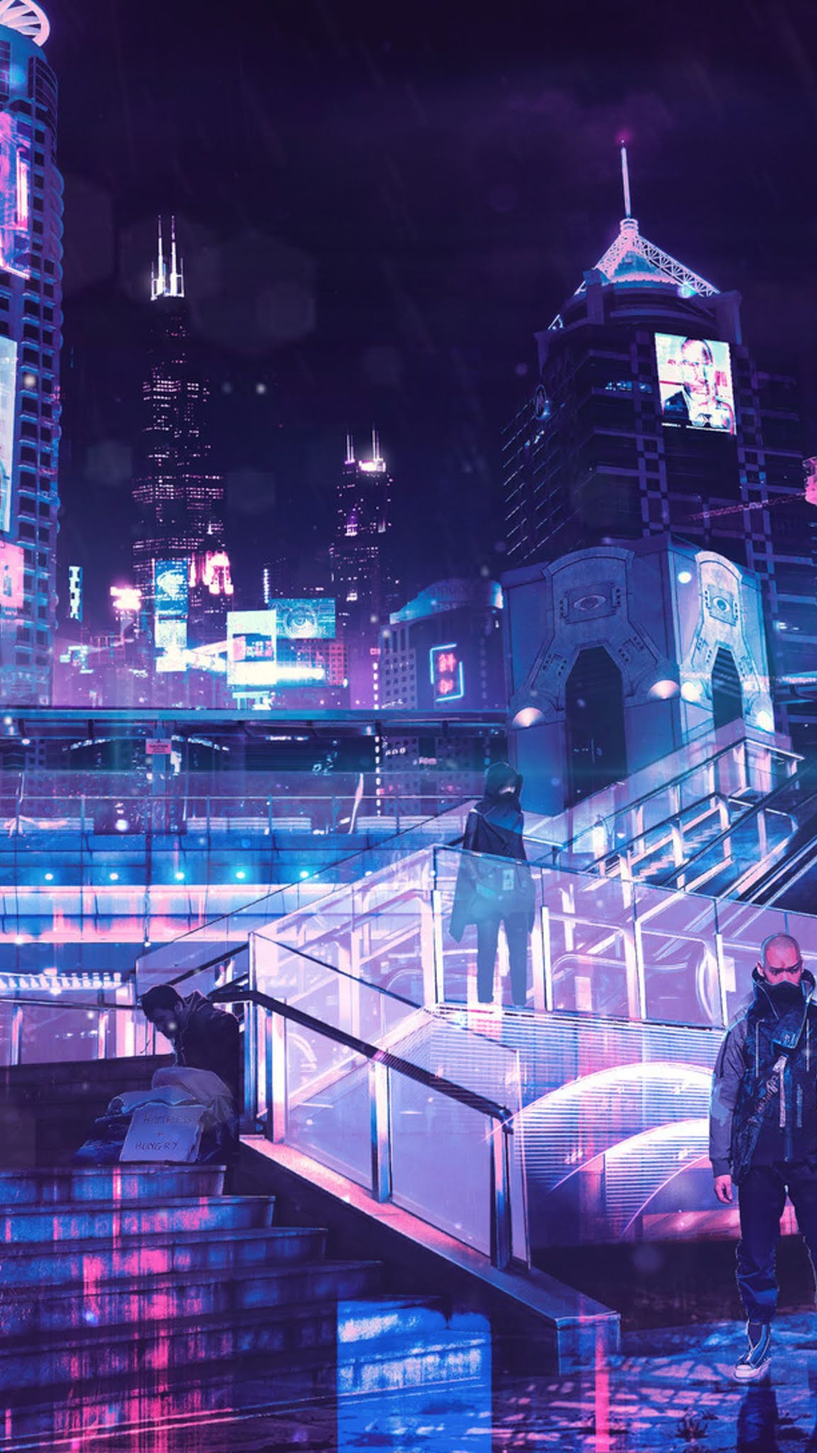 Alone Cyberpunk Boy In City Wallpapers