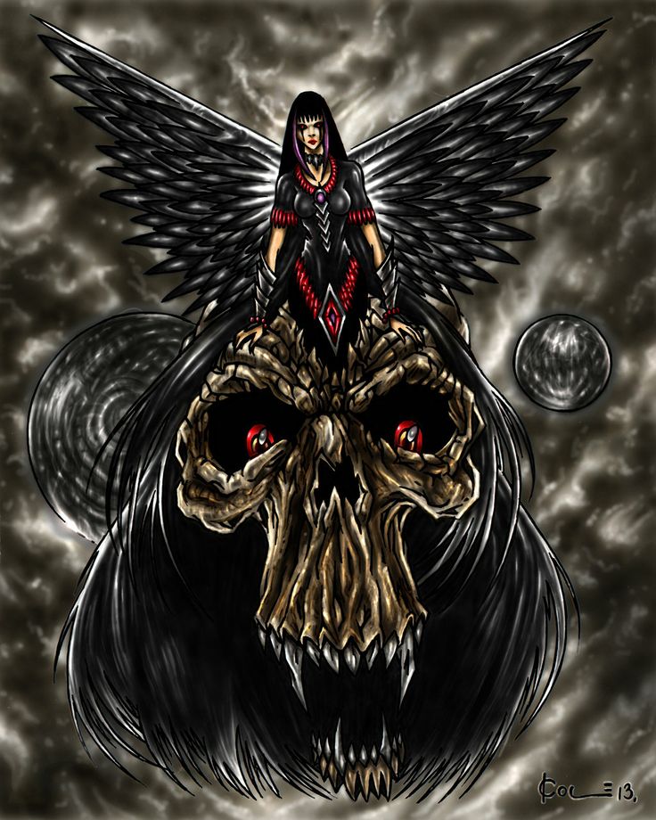 Angel And Skulls Wallpapers