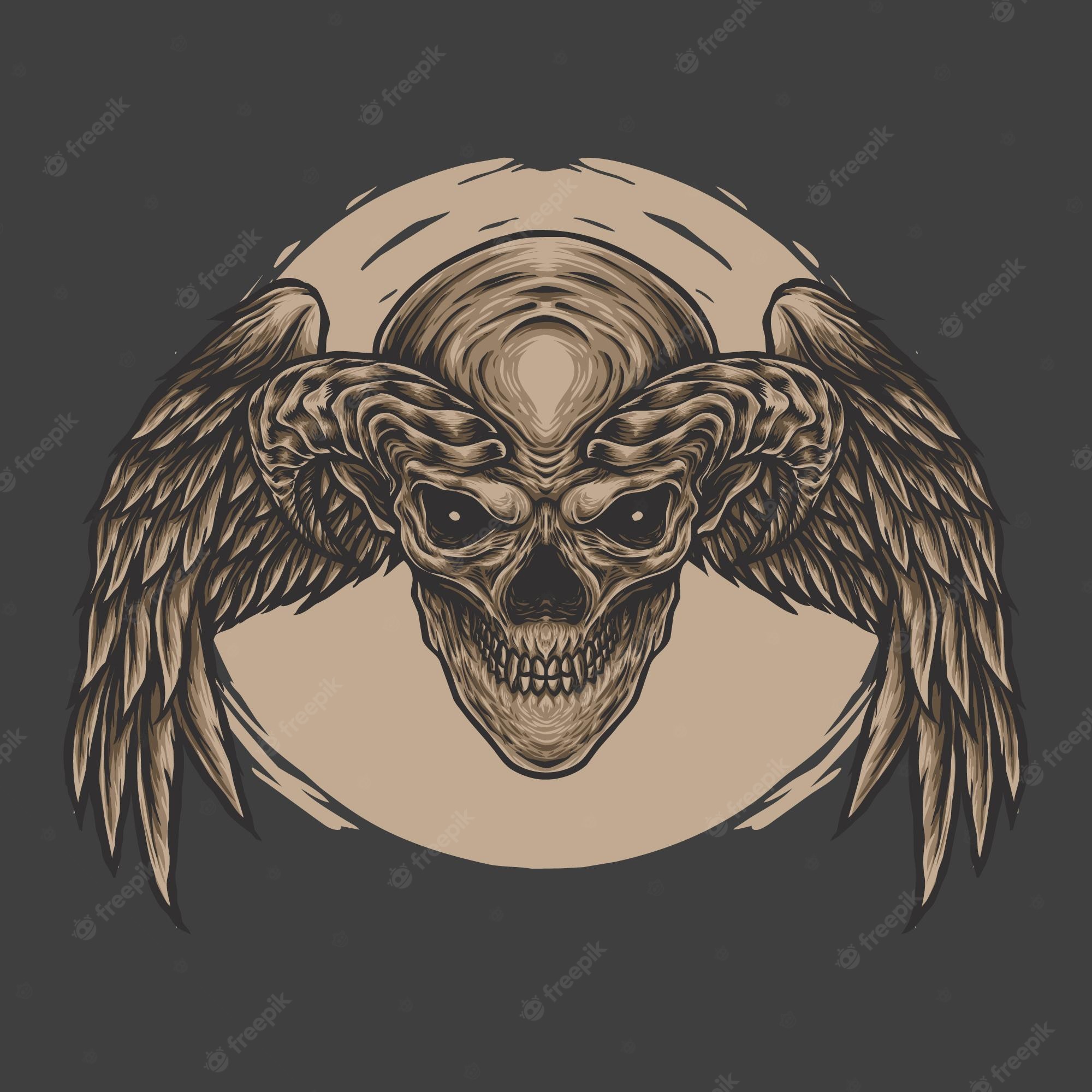 Angel And Skulls Wallpapers