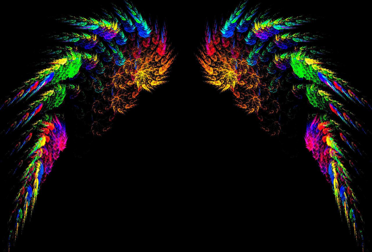 Angel Colorful Wings Wallpapers