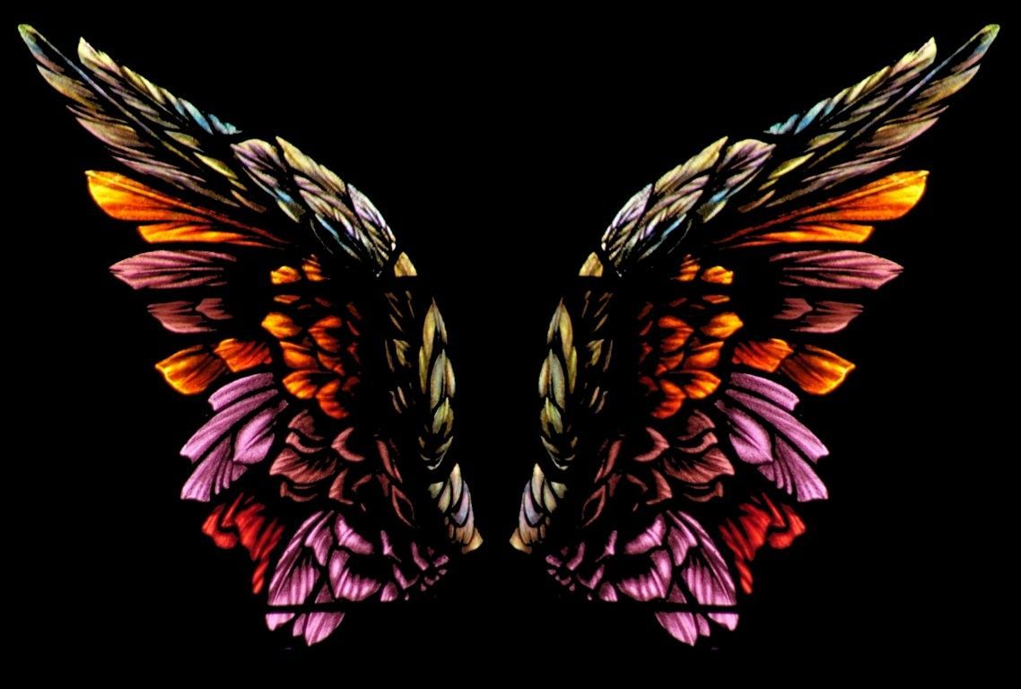 Angel Colorful Wings Wallpapers