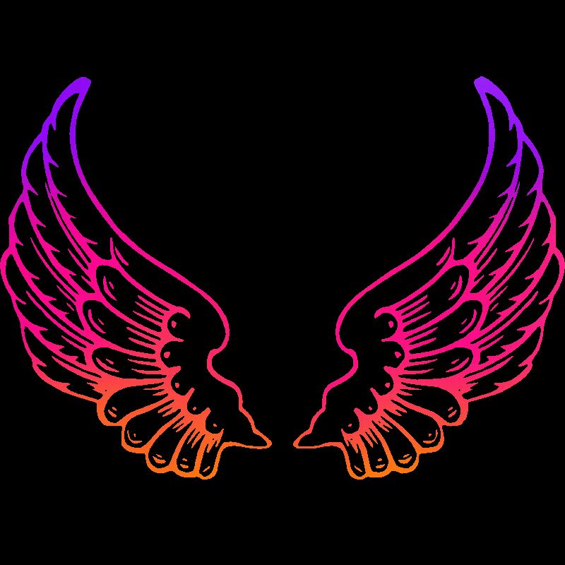 Angel Colorful Wings Wallpapers