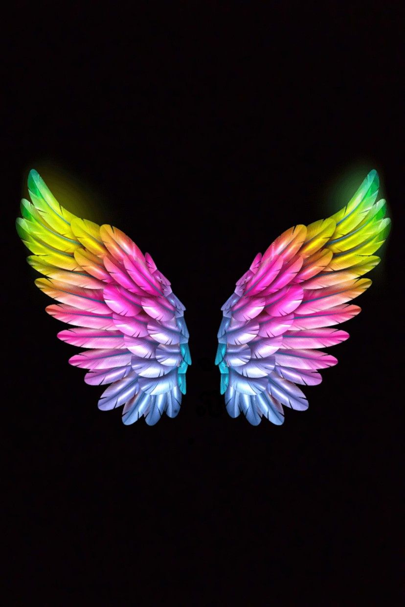 Angel Colorful Wings Wallpapers