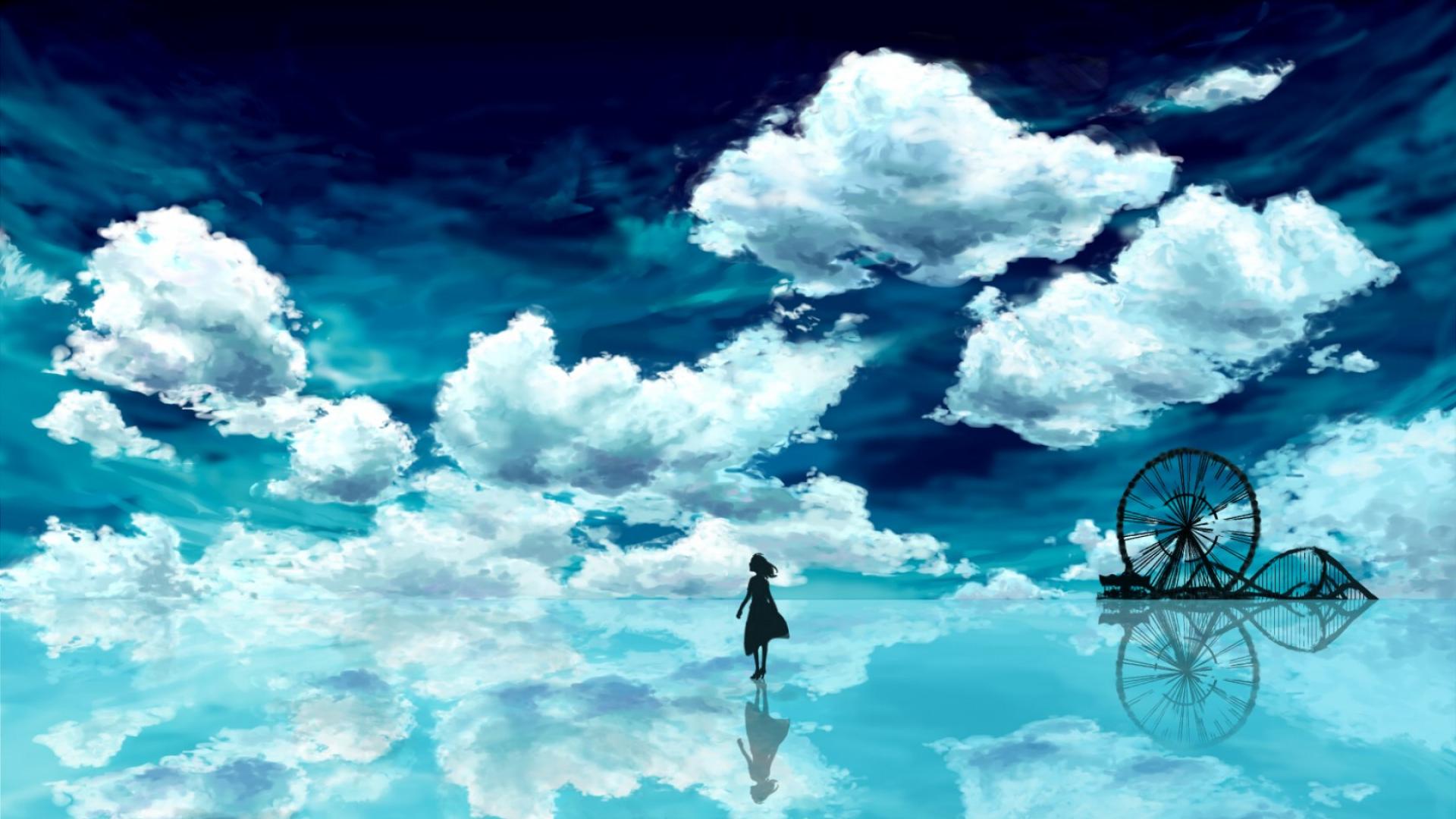 Anime Boy Sky Gradient Wallpapers