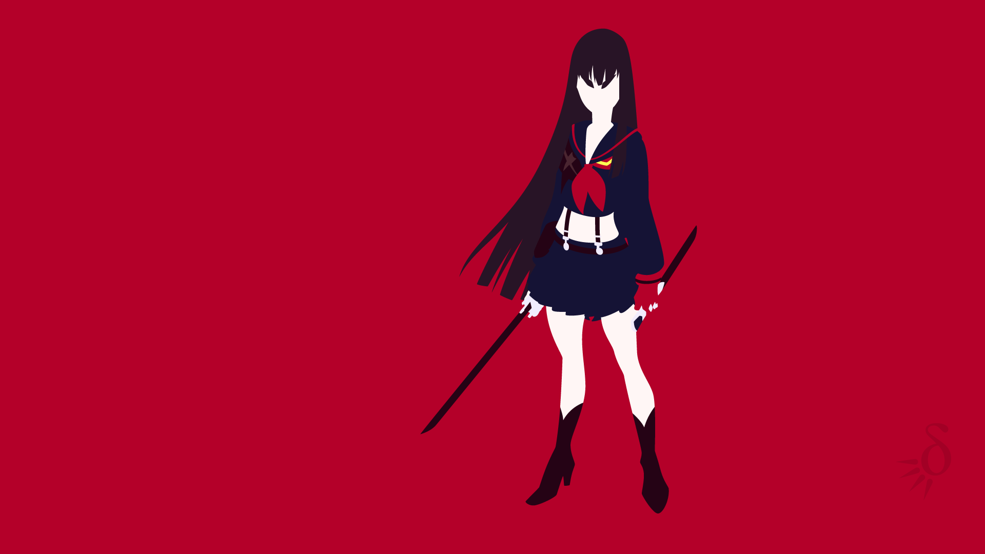 Anime Illustration Minimal Art Wallpapers