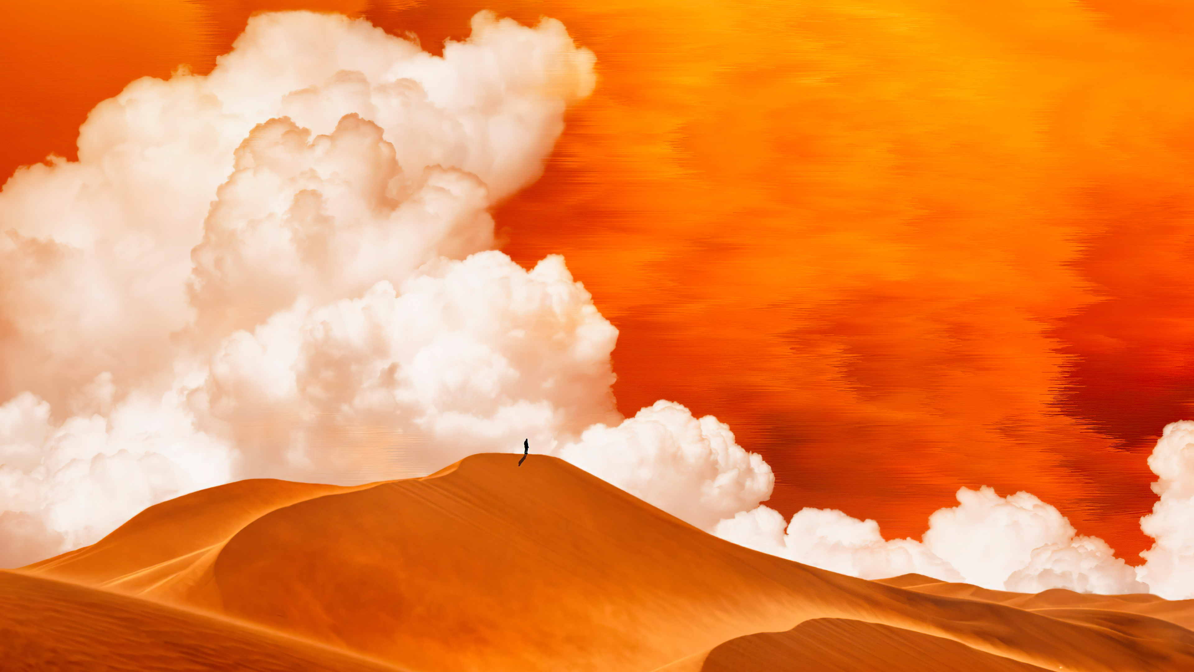 Artistic Cloudy Desert Wallpapers