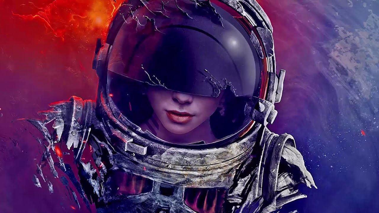 Artistic Girl Purple Space Space Suit Wallpapers