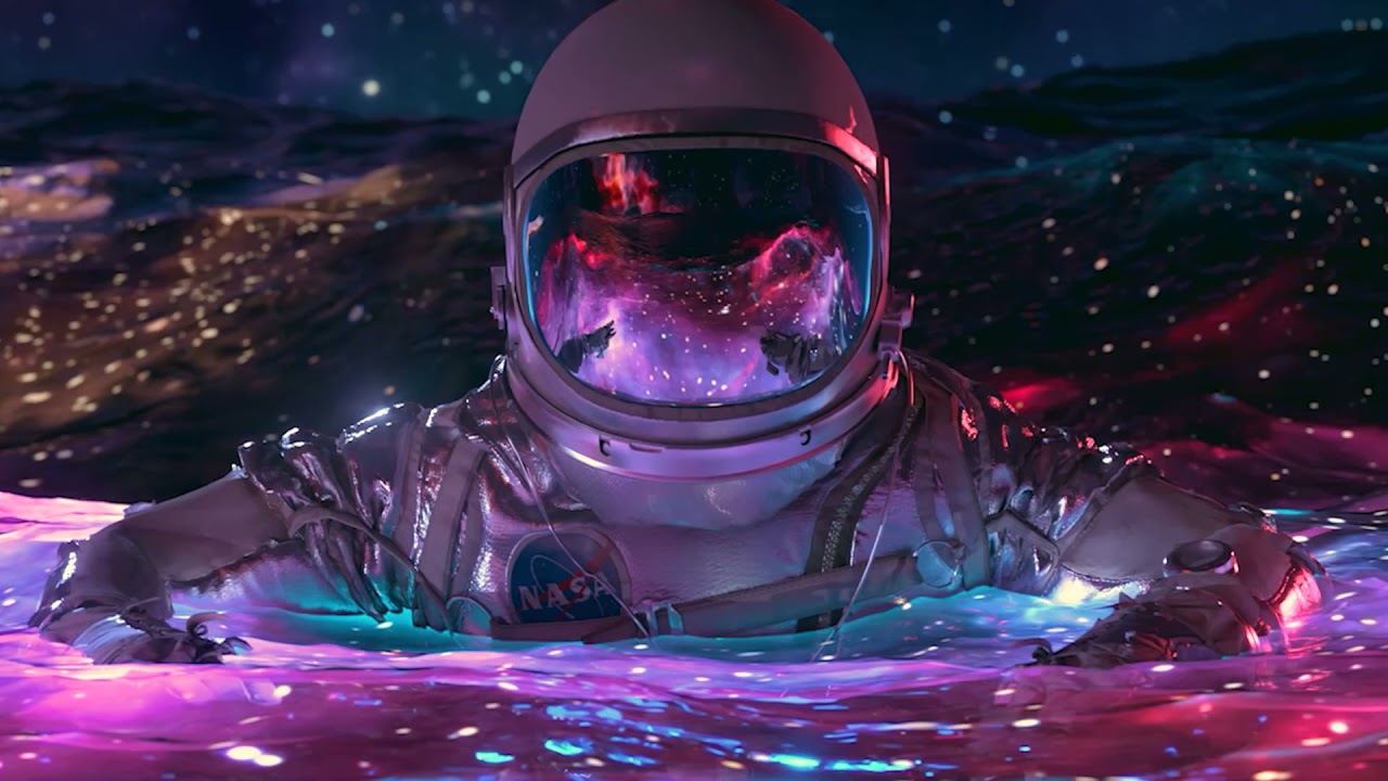 Artistic Girl Purple Space Space Suit Wallpapers