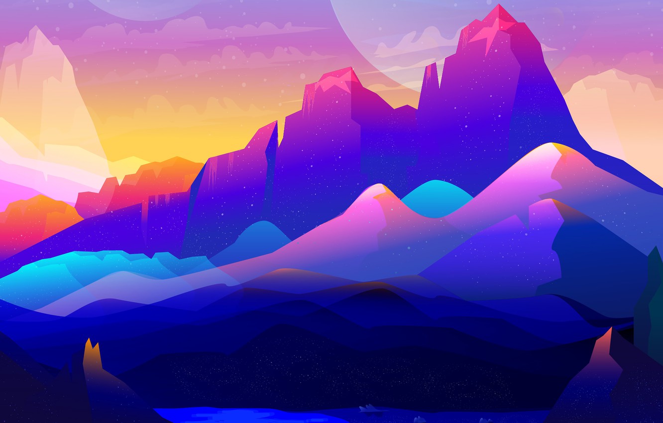 Artistic Mountain Shapes Wallpapers