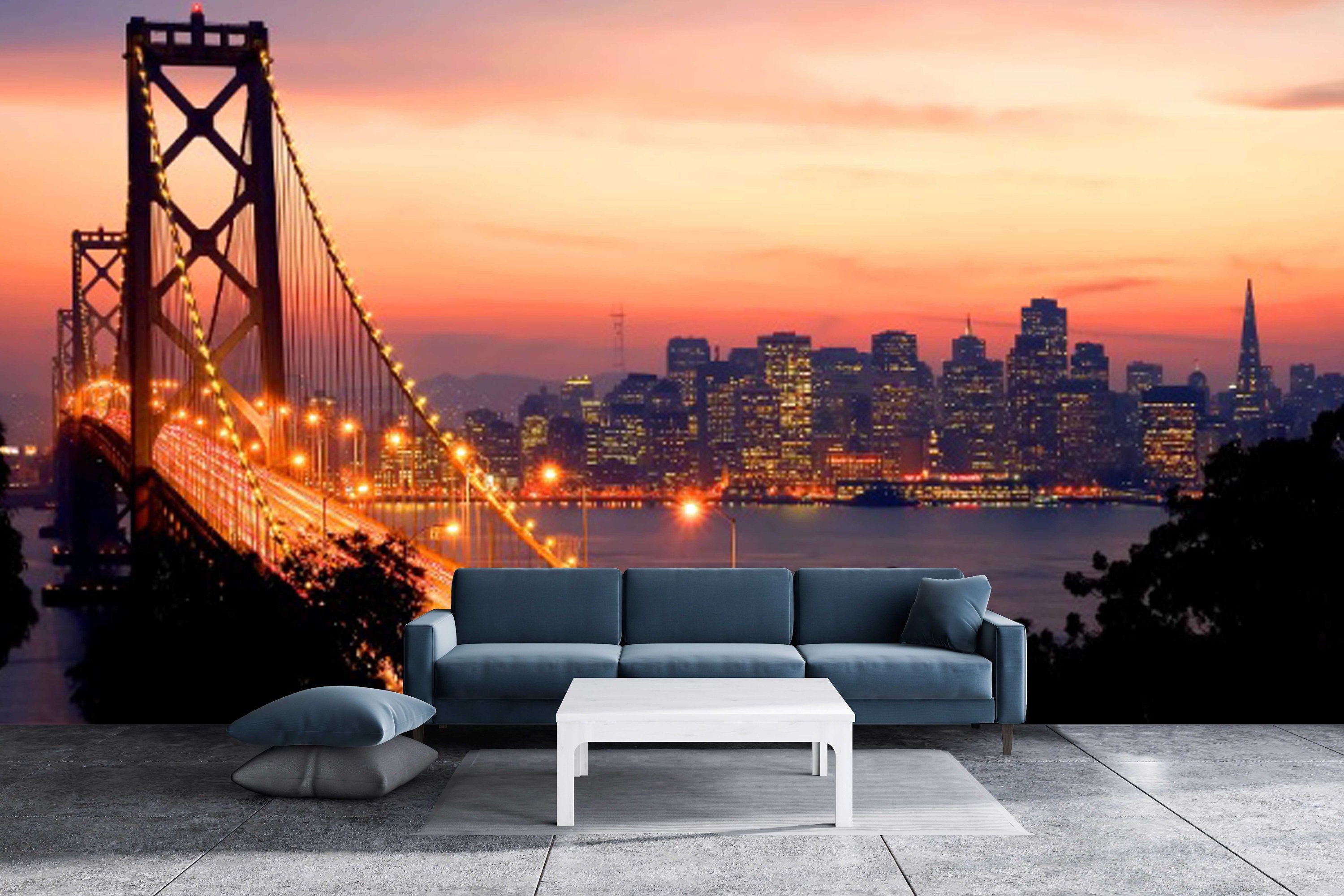 Artistic Sunset San Francisco Cityscape Wallpapers