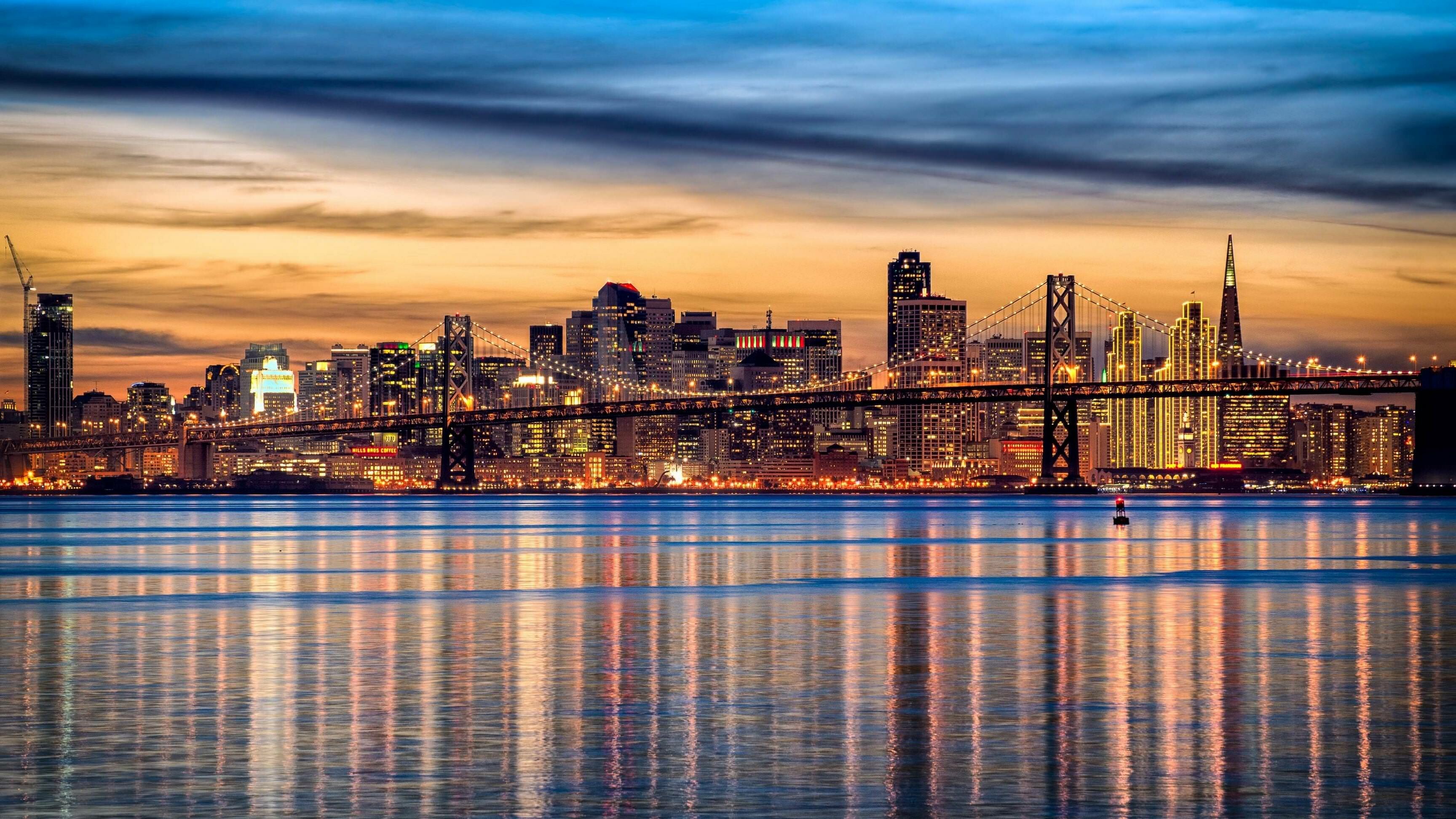 Artistic Sunset San Francisco Cityscape Wallpapers