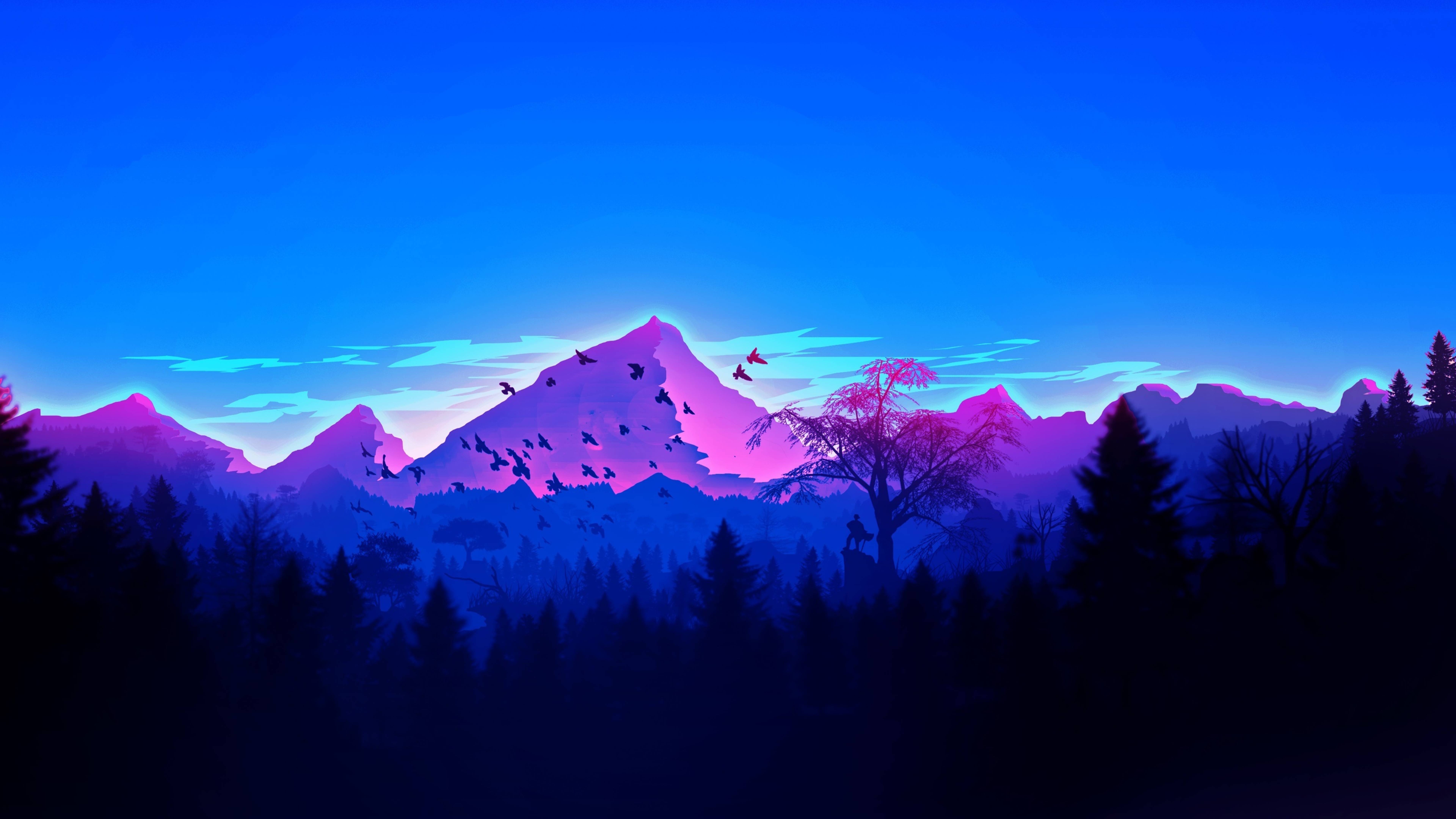 Artistic Tree Vaporwave Art Wallpapers