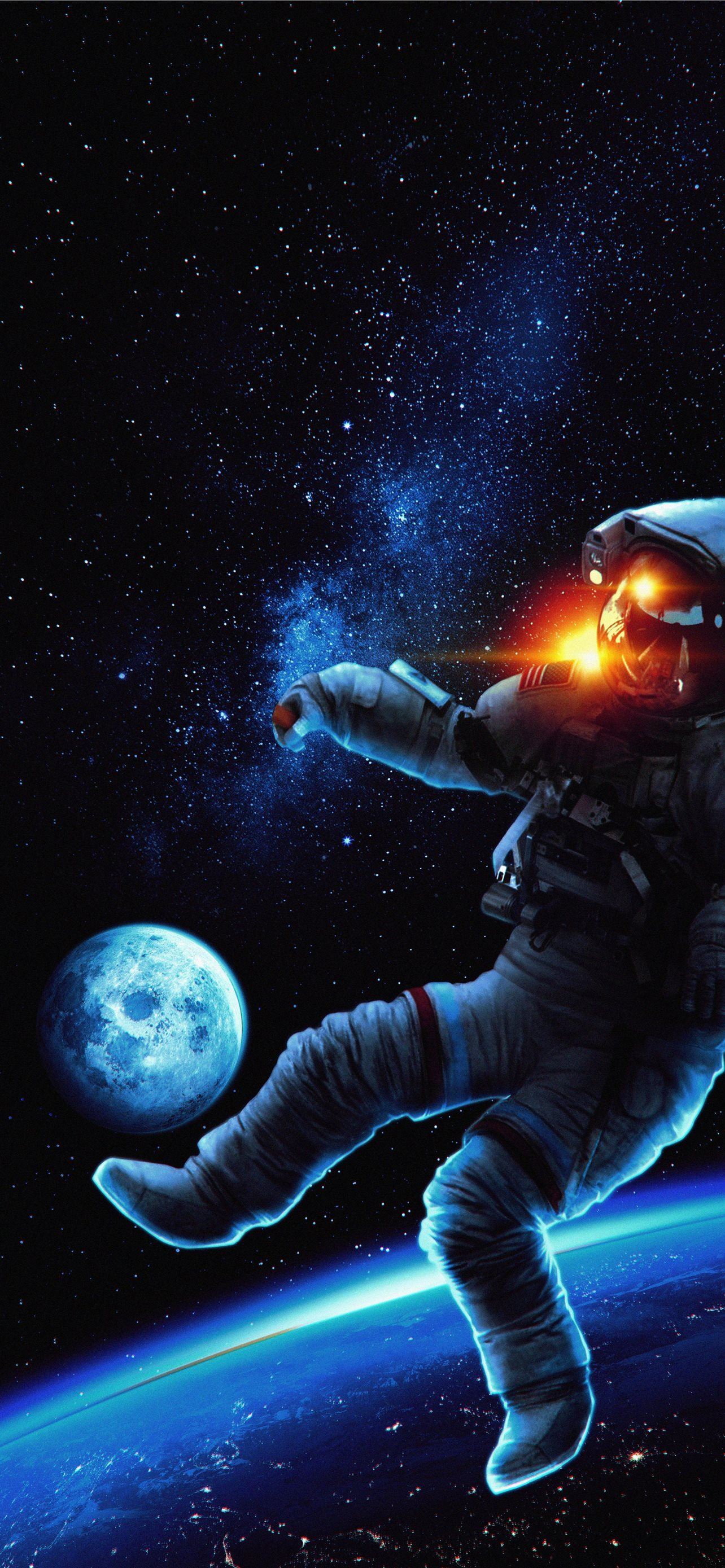 Astronaut Flying In The Space 5K Wallpapers