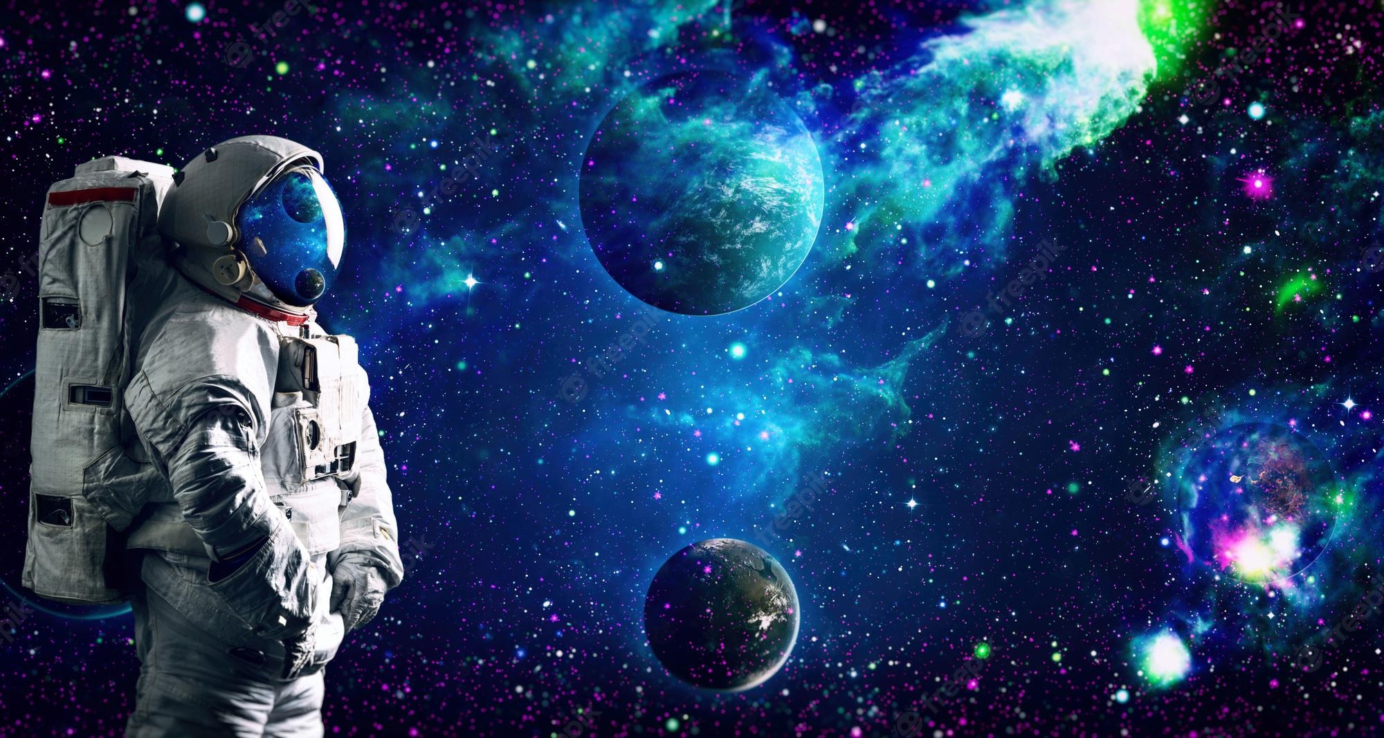 Astronaut Flying In The Space 5K Wallpapers