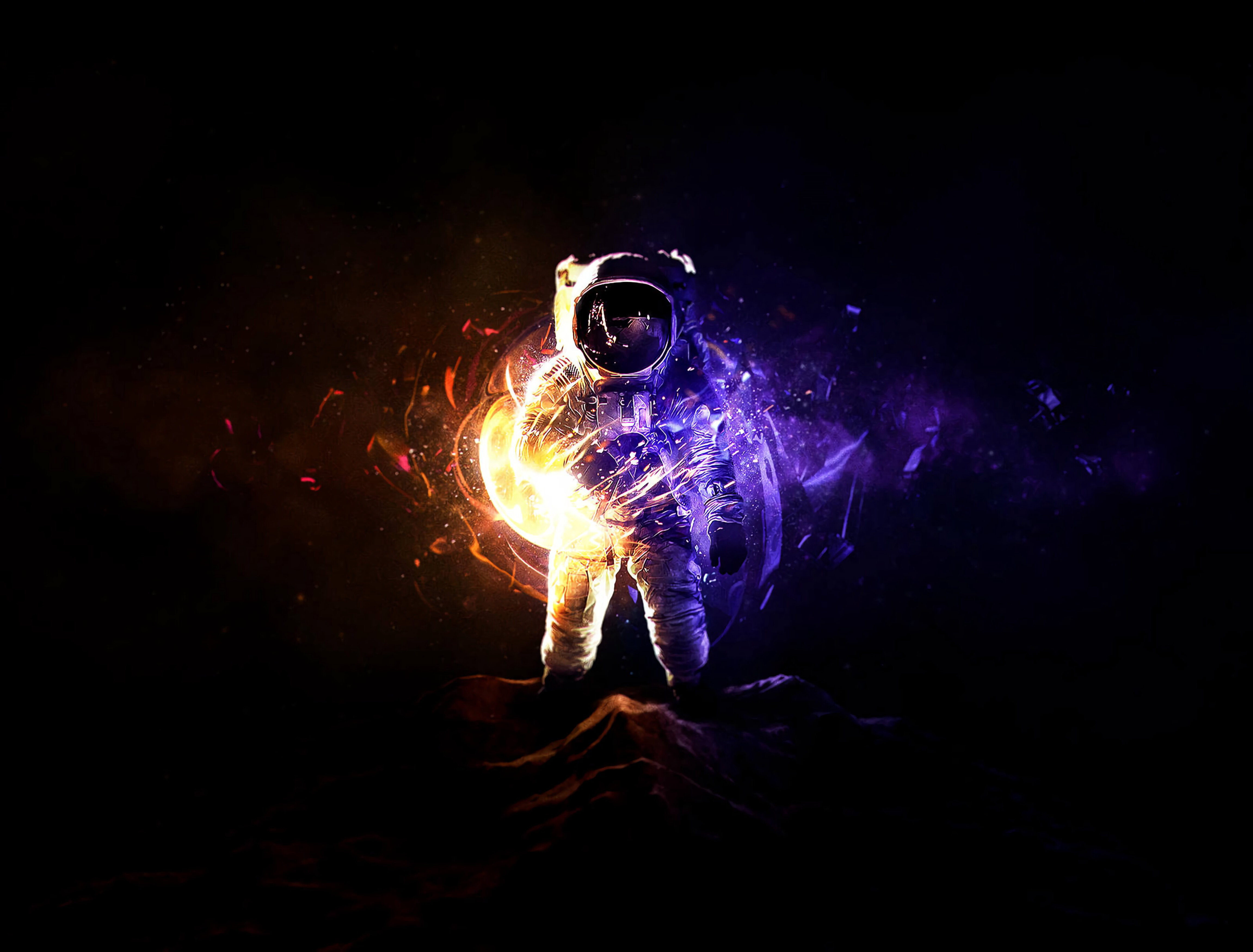 Astronaut Flying In The Space 5K Wallpapers