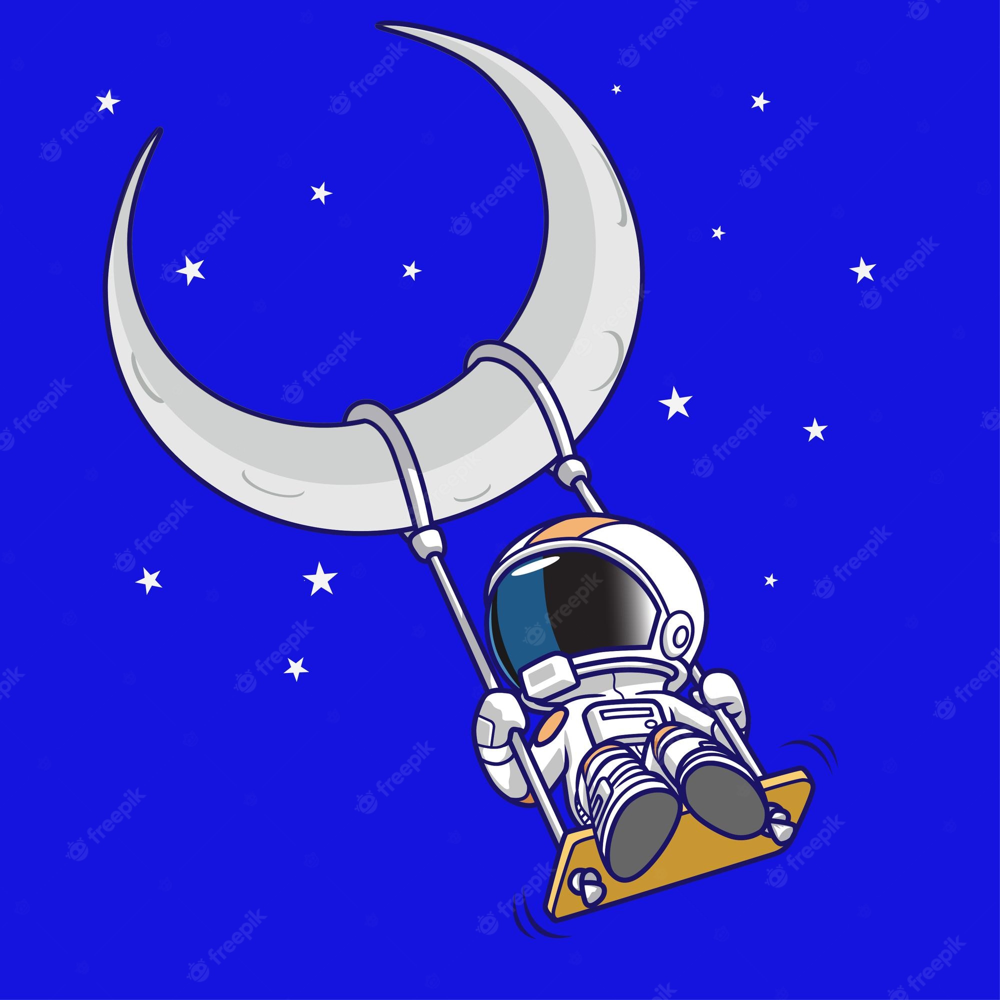 Astronaut With Heart Over Moon Wallpapers