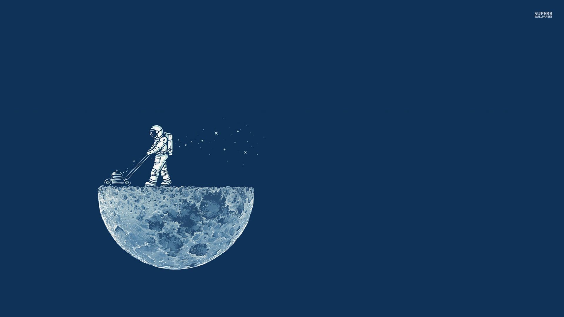 Astronaut With Heart Over Moon Wallpapers