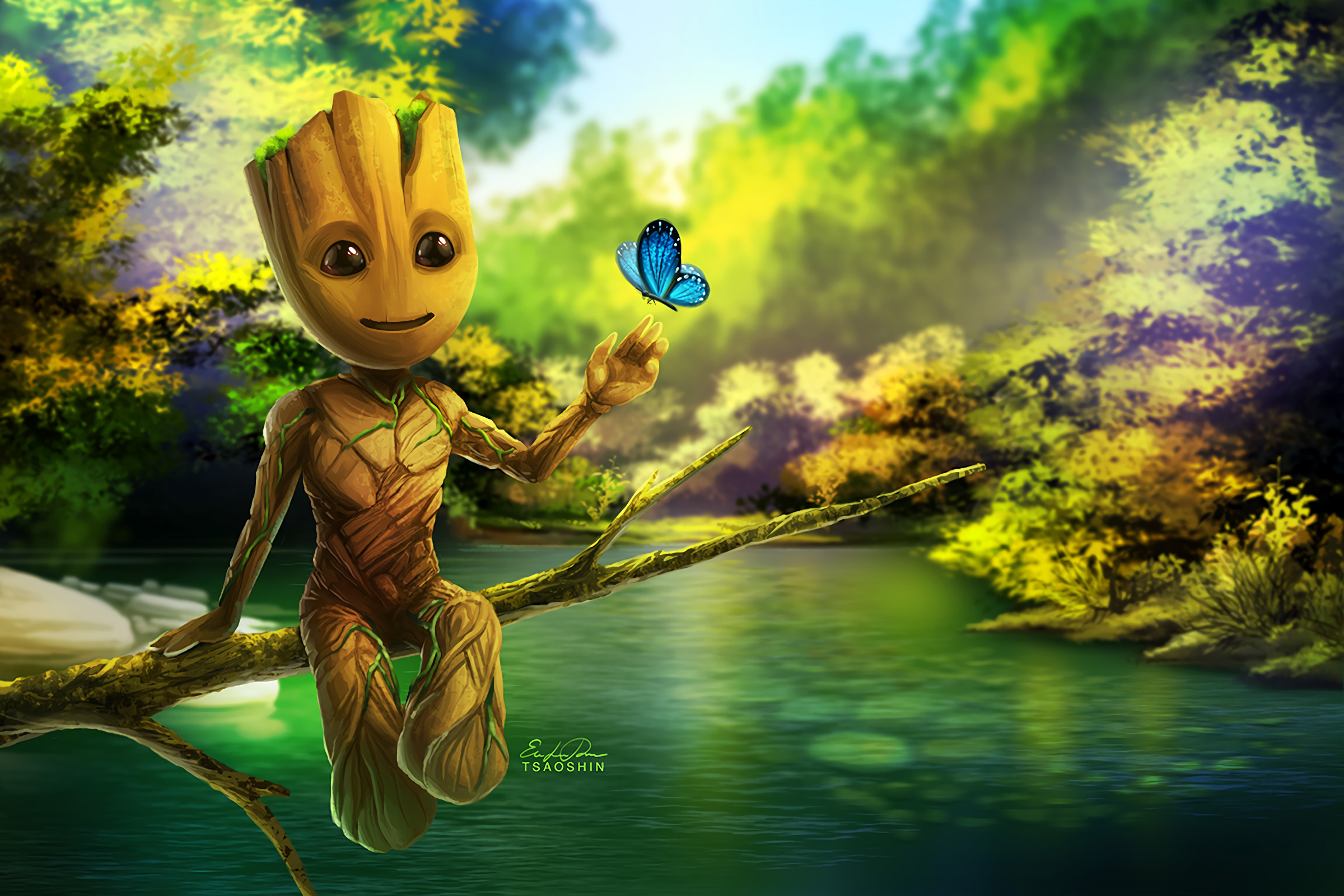 Baby Groot Artwork Wallpapers