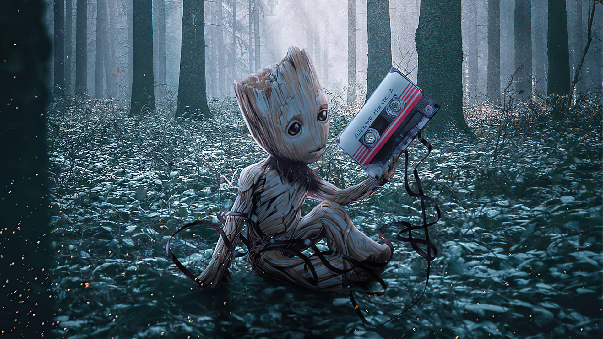 Baby Groot Artwork Wallpapers