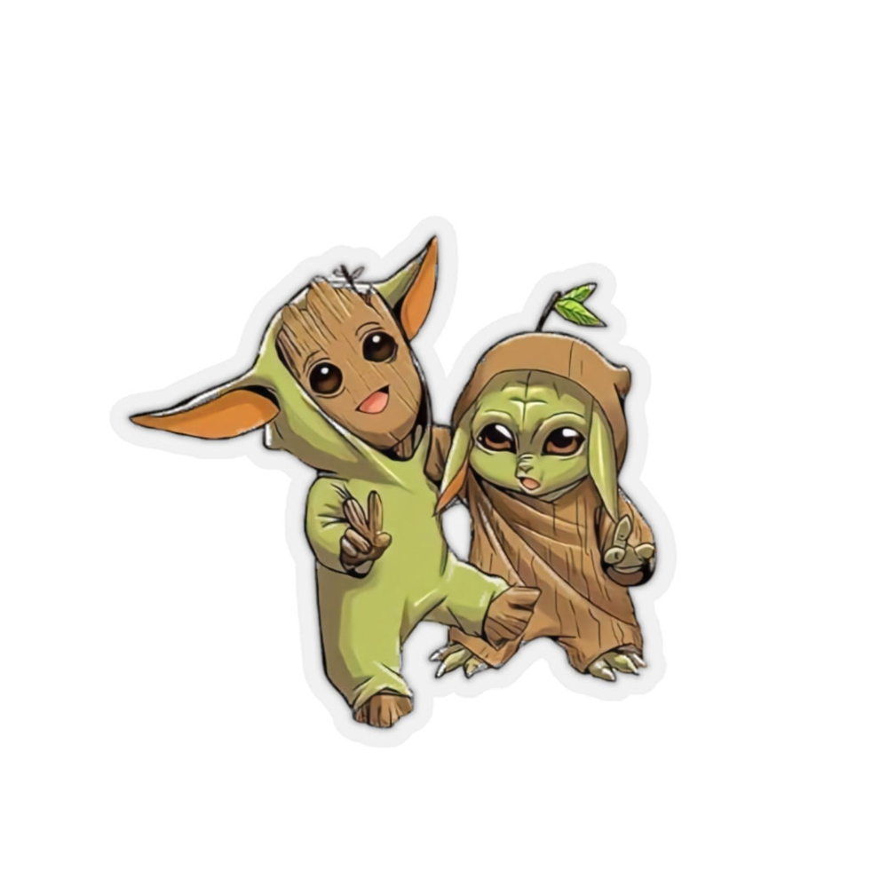 Baby Yoda And Baby Groot Art Wallpapers