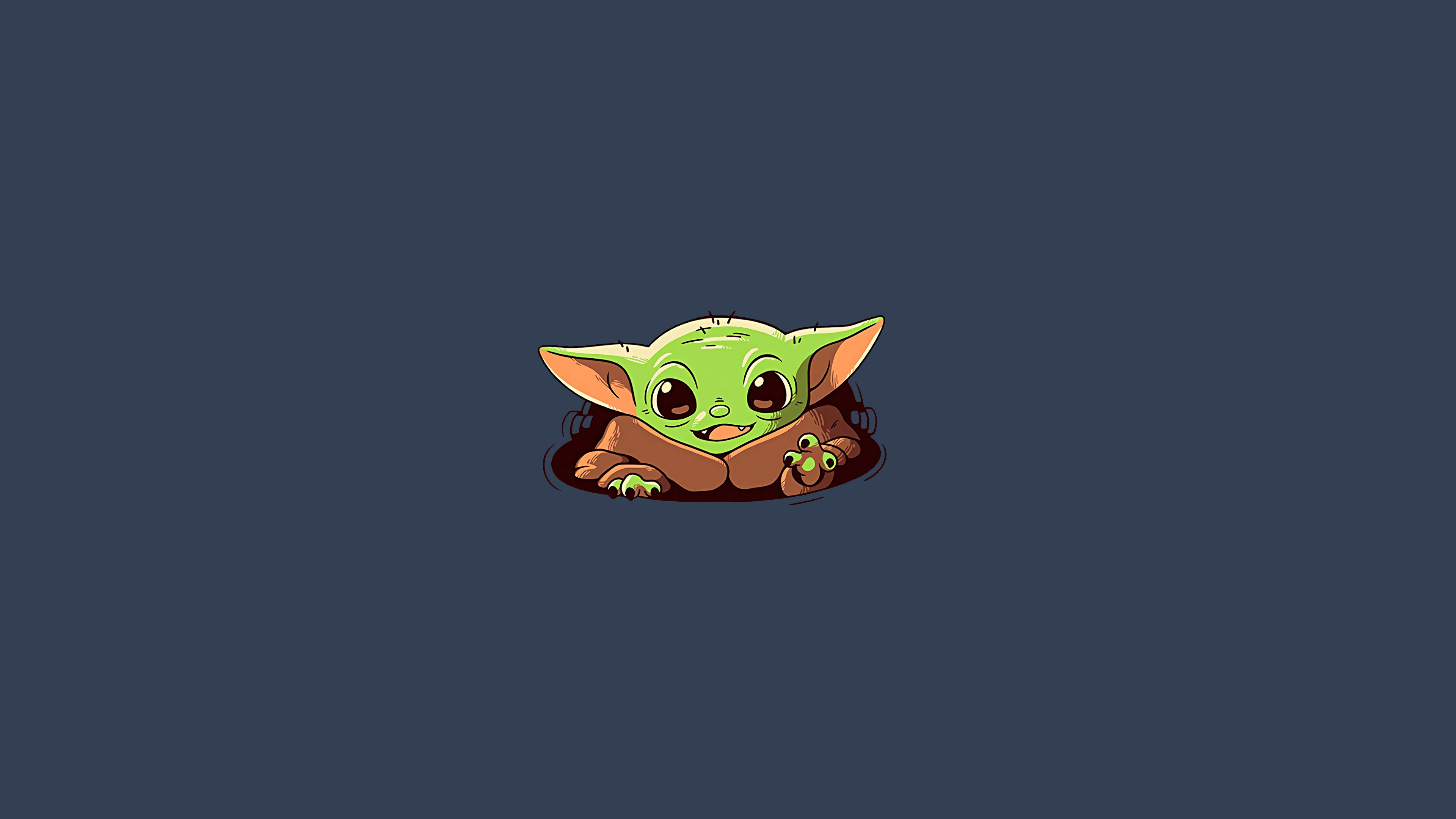 Baby Yoda And Baby Groot Art Wallpapers