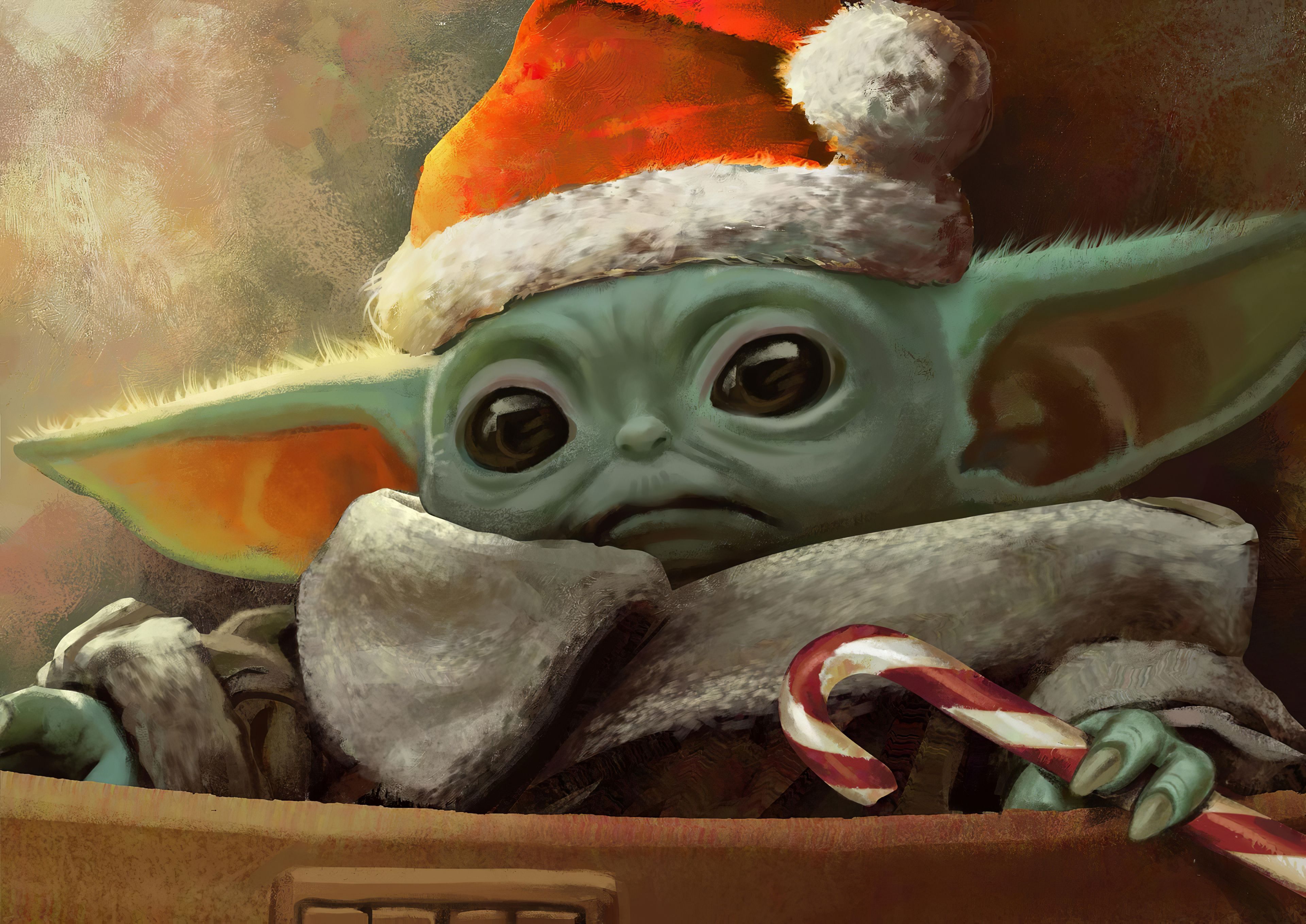 Baby Yoda And Baby Groot Art Wallpapers