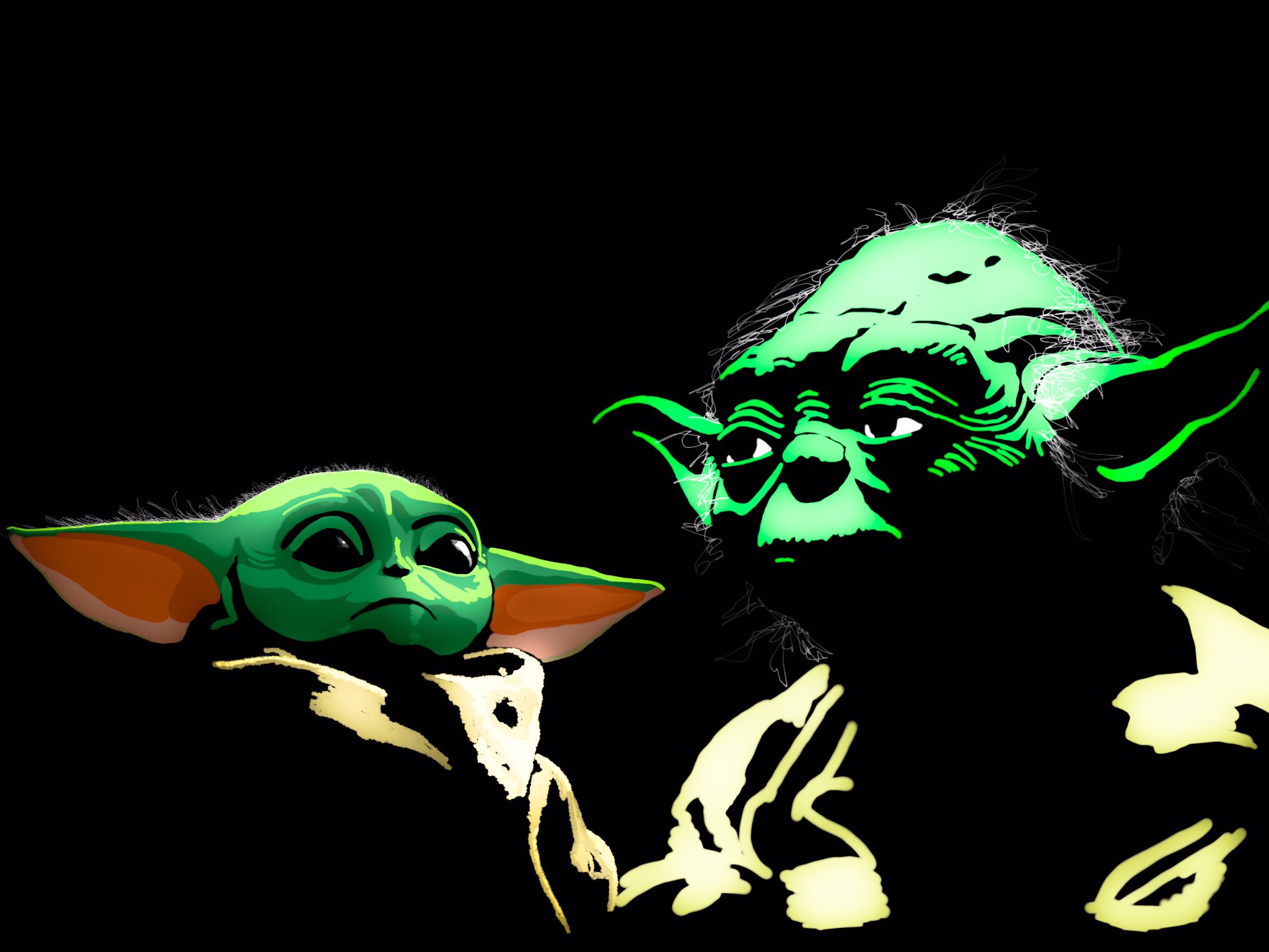 Baby Yoda Fanart 2019 Wallpapers