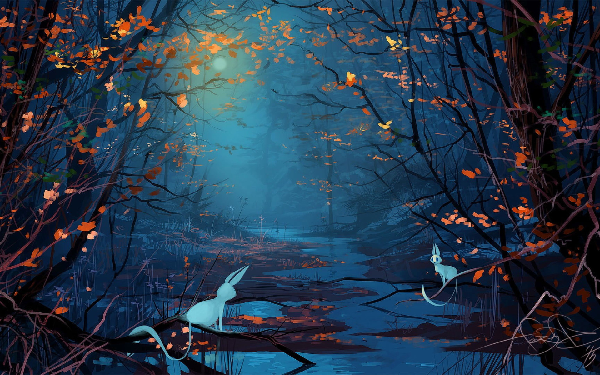 Beautiful Landscape Night Digital Wallpapers