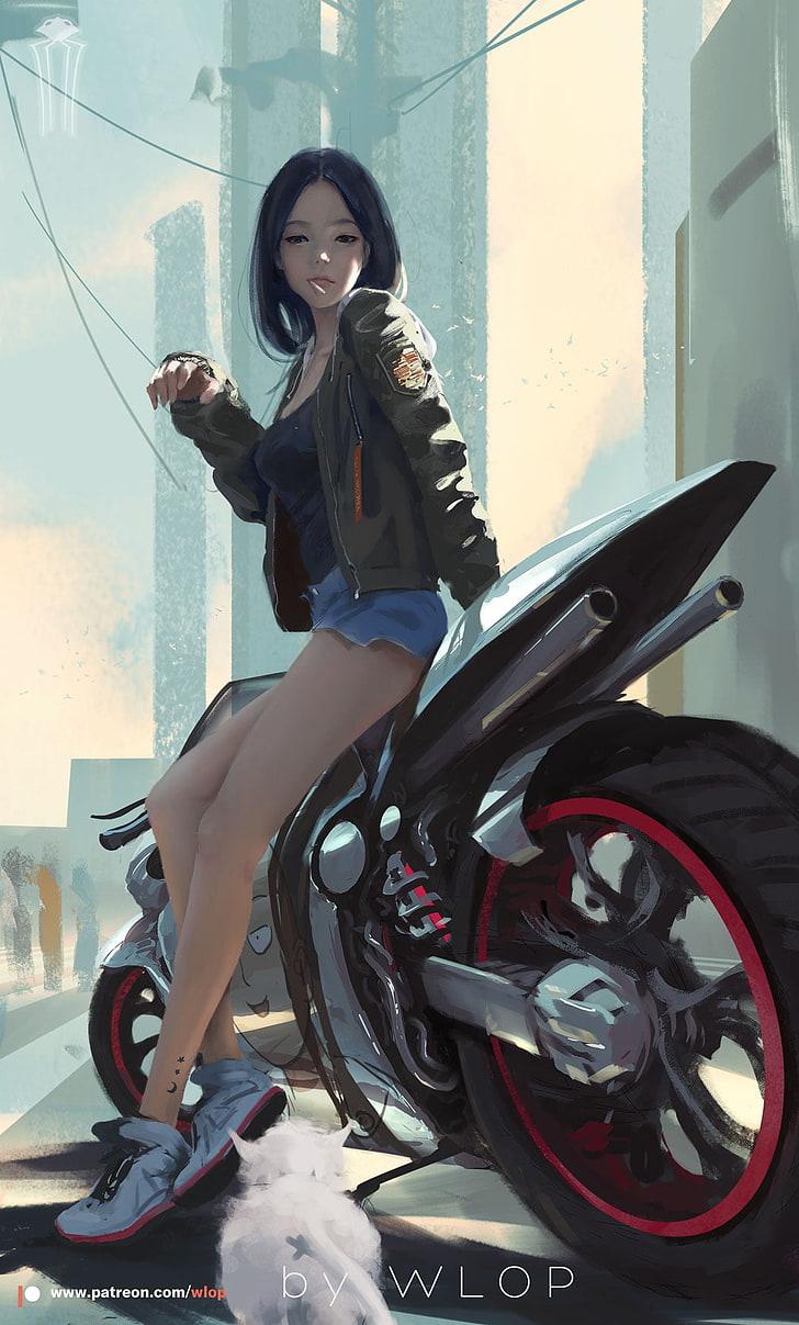 Biker Girl Futuristic Wallpapers