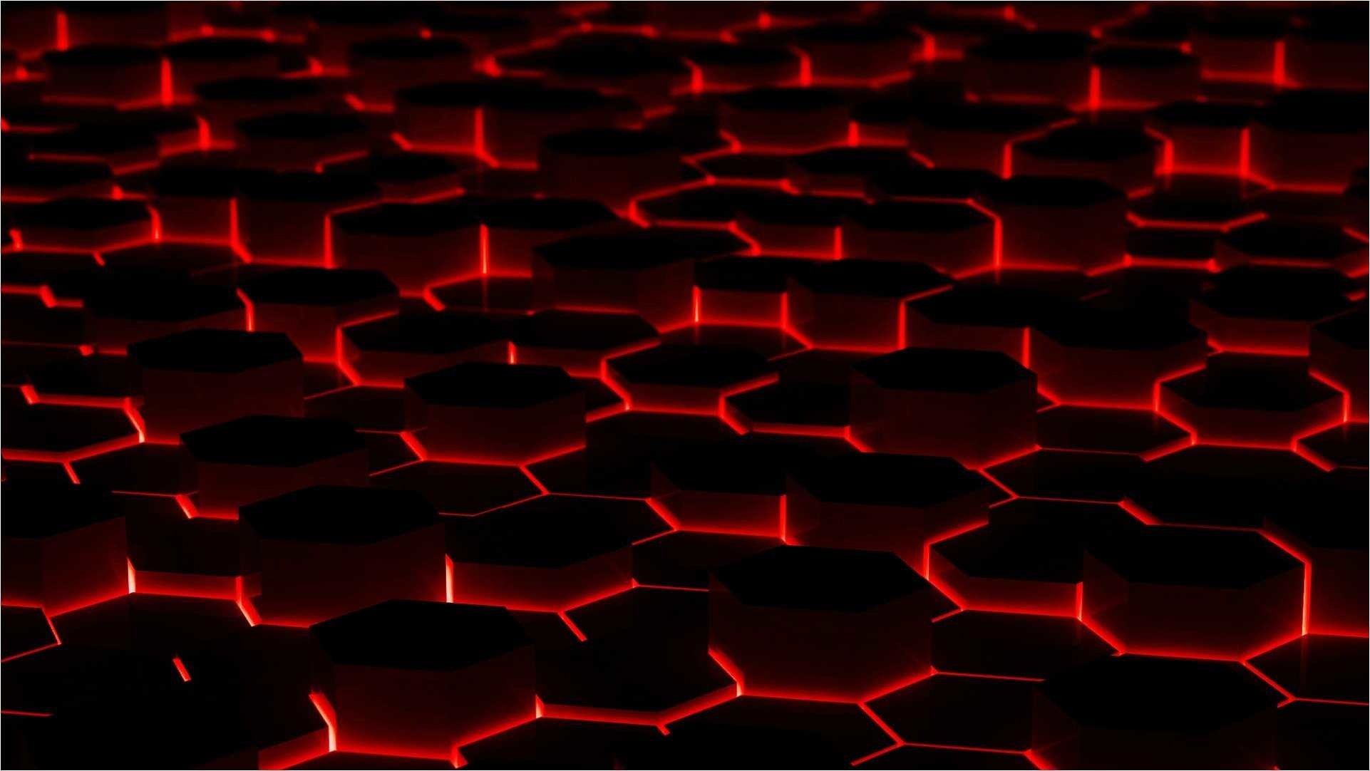 Black And Red Hexagon Wallpapers