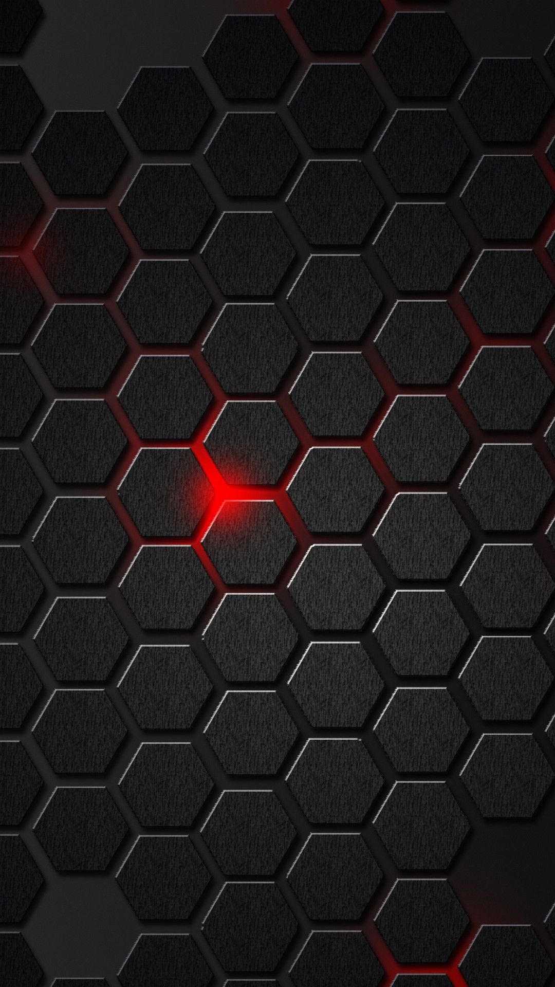 Black And Red Hexagon Wallpapers